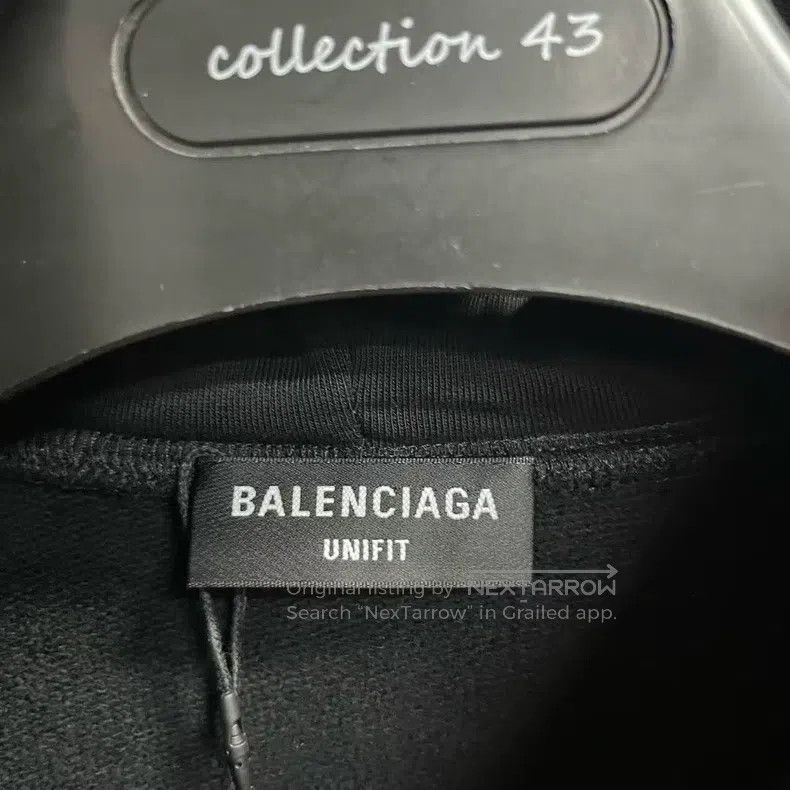 Balenciaga Balenciaga Black Logo Printed Long Sleeve Hooded Sweatshir Size US XXS / EU 40 - 3 Thumbnail