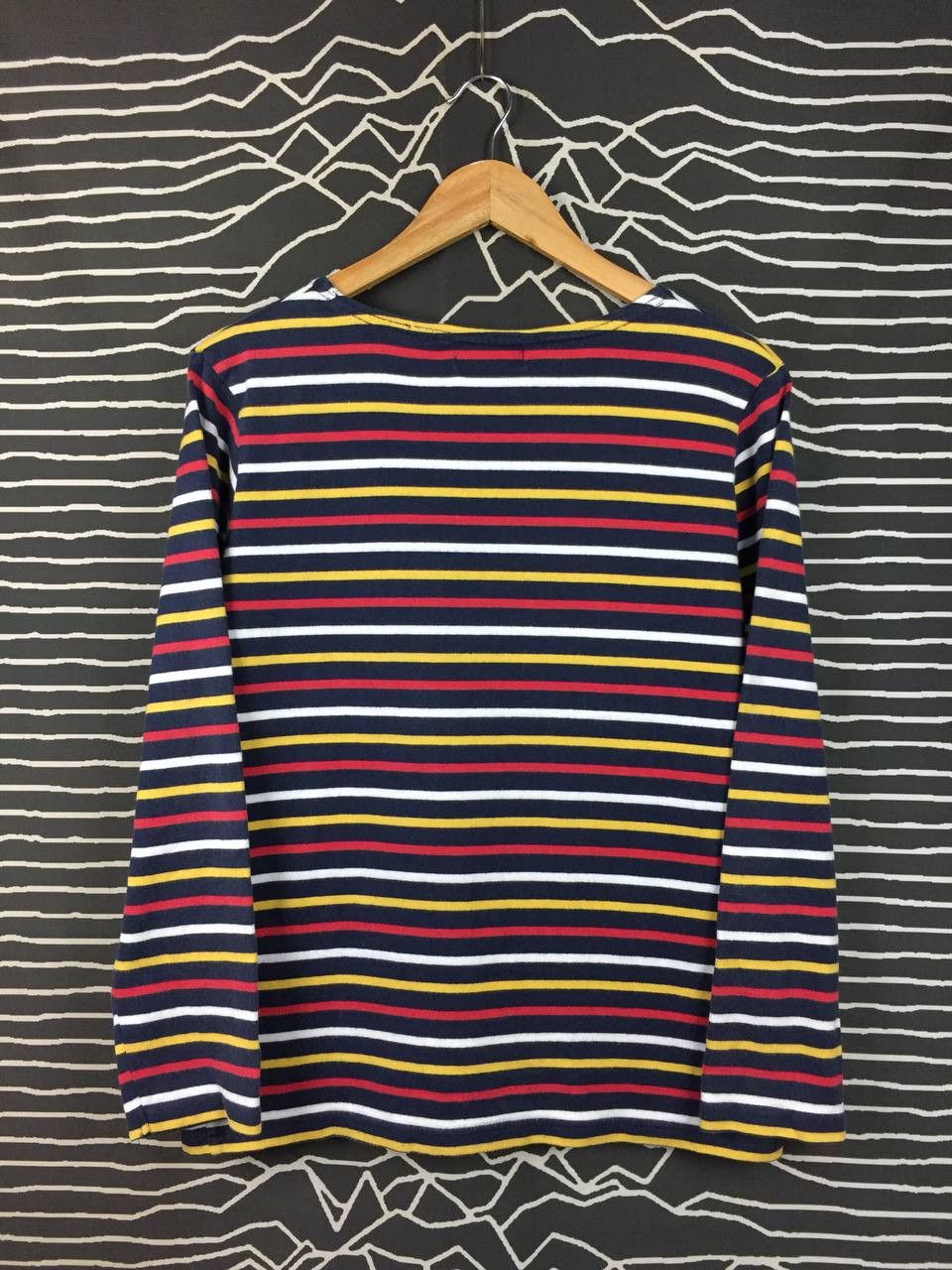 Beams Plus Vtg BEAMS Nautical Style Striped Boat Neck Long Sleeve Tee Size US M / EU 48-50 / 2 - 5 Thumbnail
