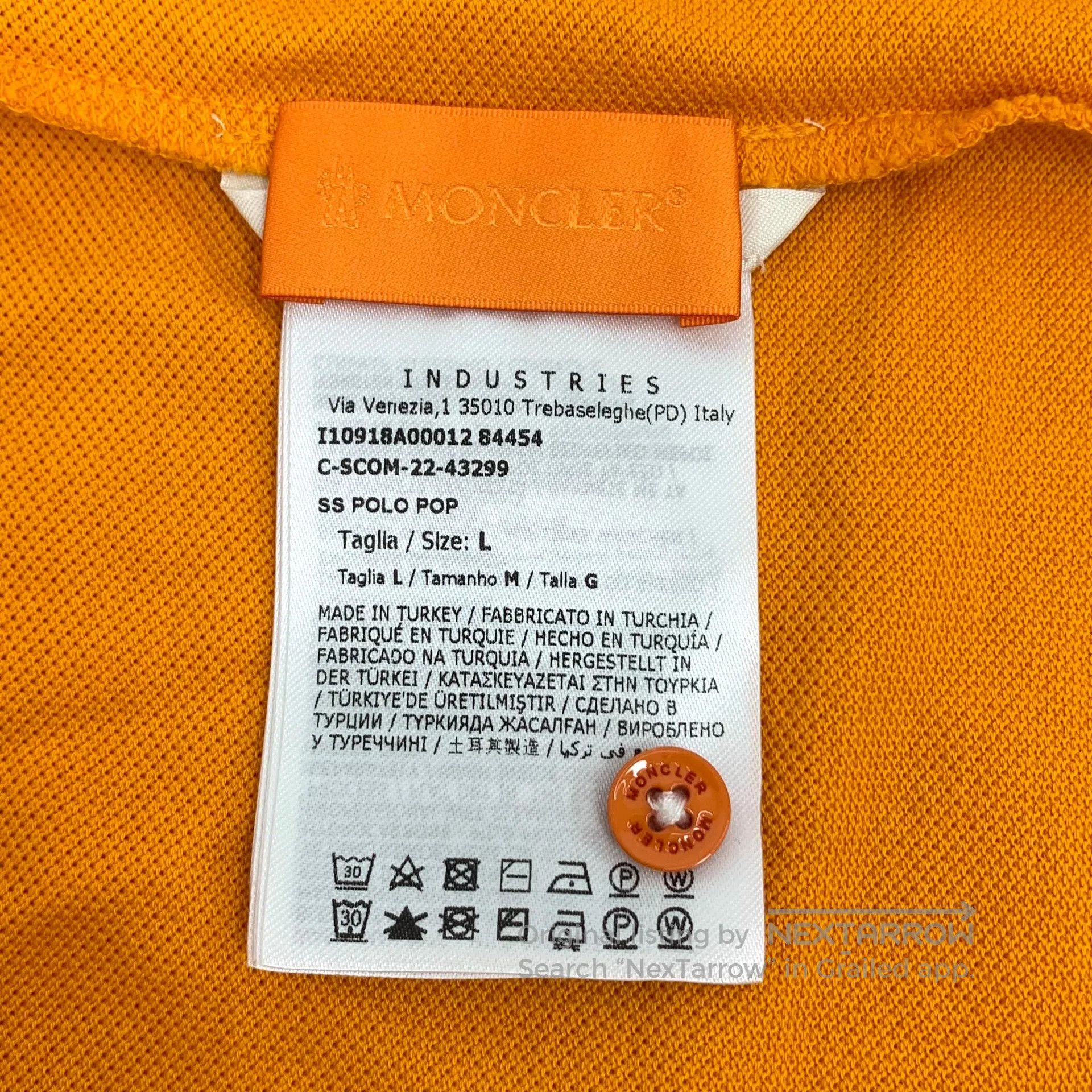 Moncler Moncler Yellow logo patch cotton collar single-breasted sh Size US L / EU 52-54 / 3 - 6 Thumbnail