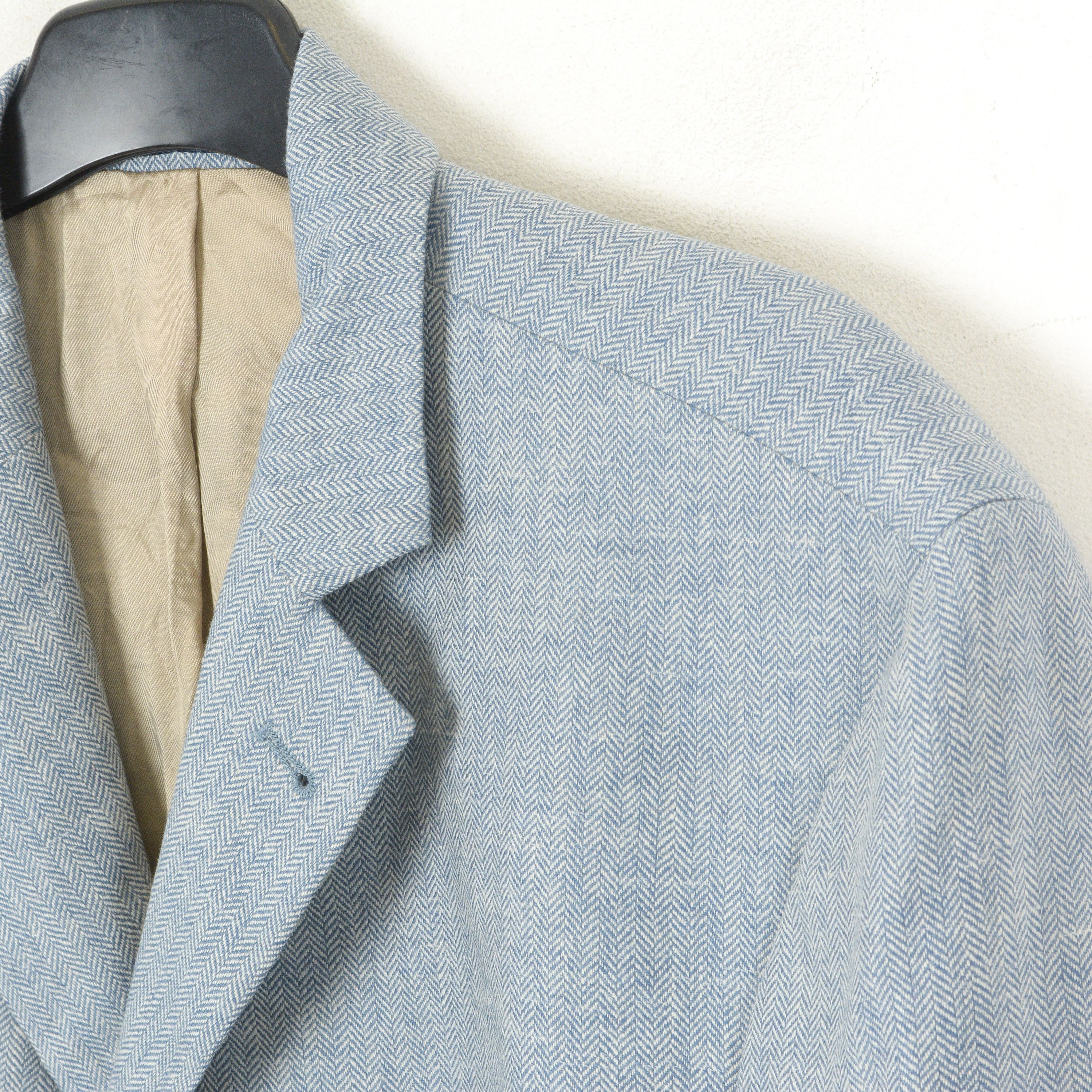 Designer × Other McNEAL Blazer EU 52 Suit Jacket Coat Wool Herringbone Tweed Size 42R - 3 Thumbnail