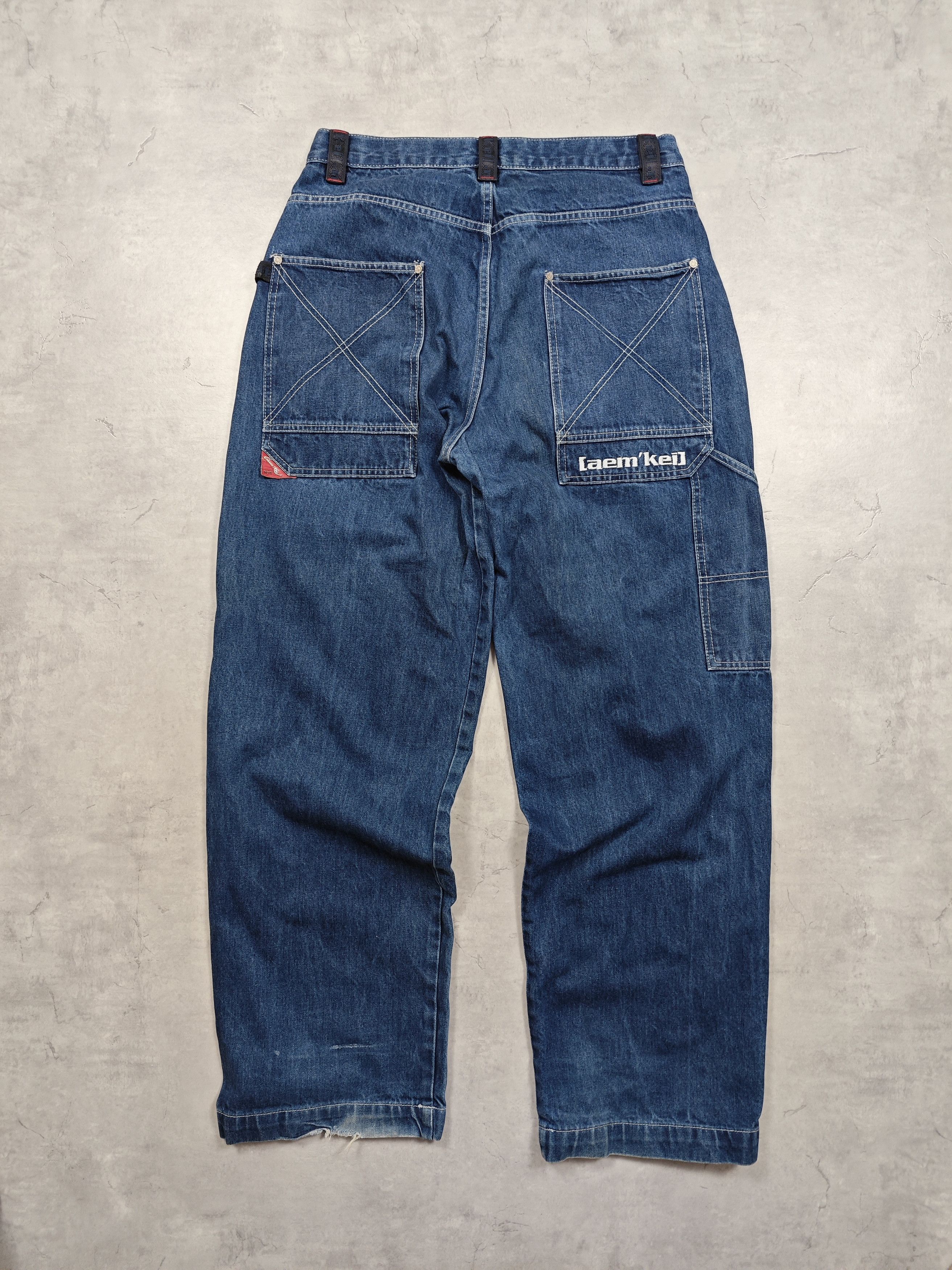 Aem'kei Aem'kei Vintage Baggy Jeans JNCO Style Size US 33 - 1 Thumbnail