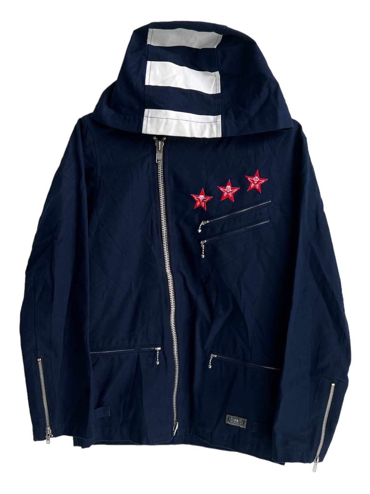 Tenderloin Rolling Cradle Skulls Star Hoodie Biker Double Collar Jacket Size US S / EU 44-46 / 1 - 4 Thumbnail