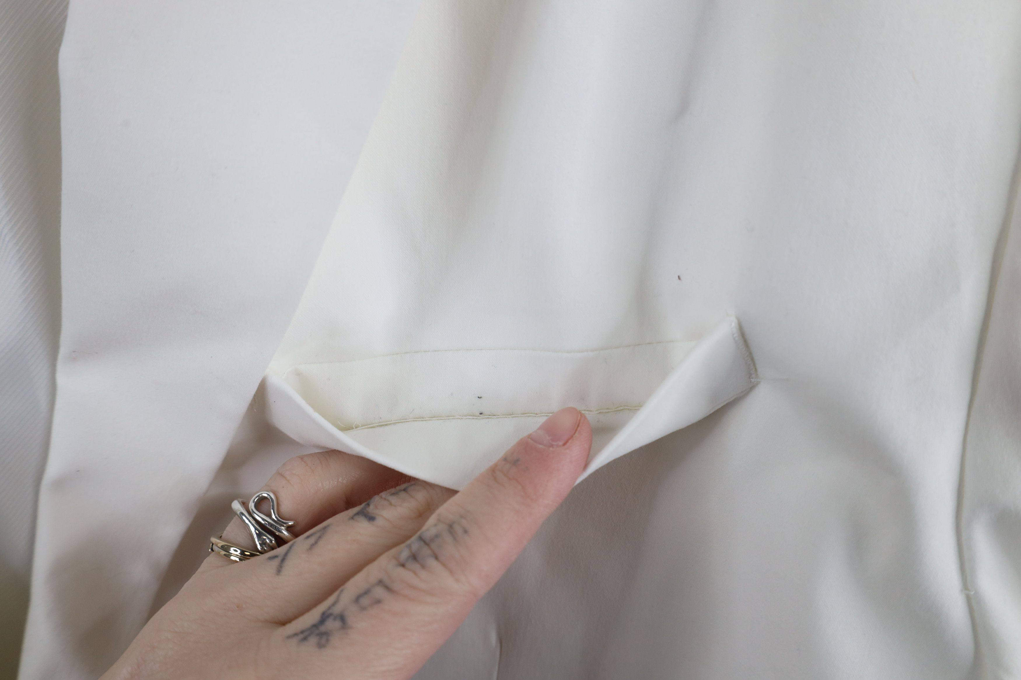 Express × Vintage Express One Button Wedding Tuxedo Suit Blazer Jacket White Size US XXL / EU 58 / 5 - 4 Thumbnail