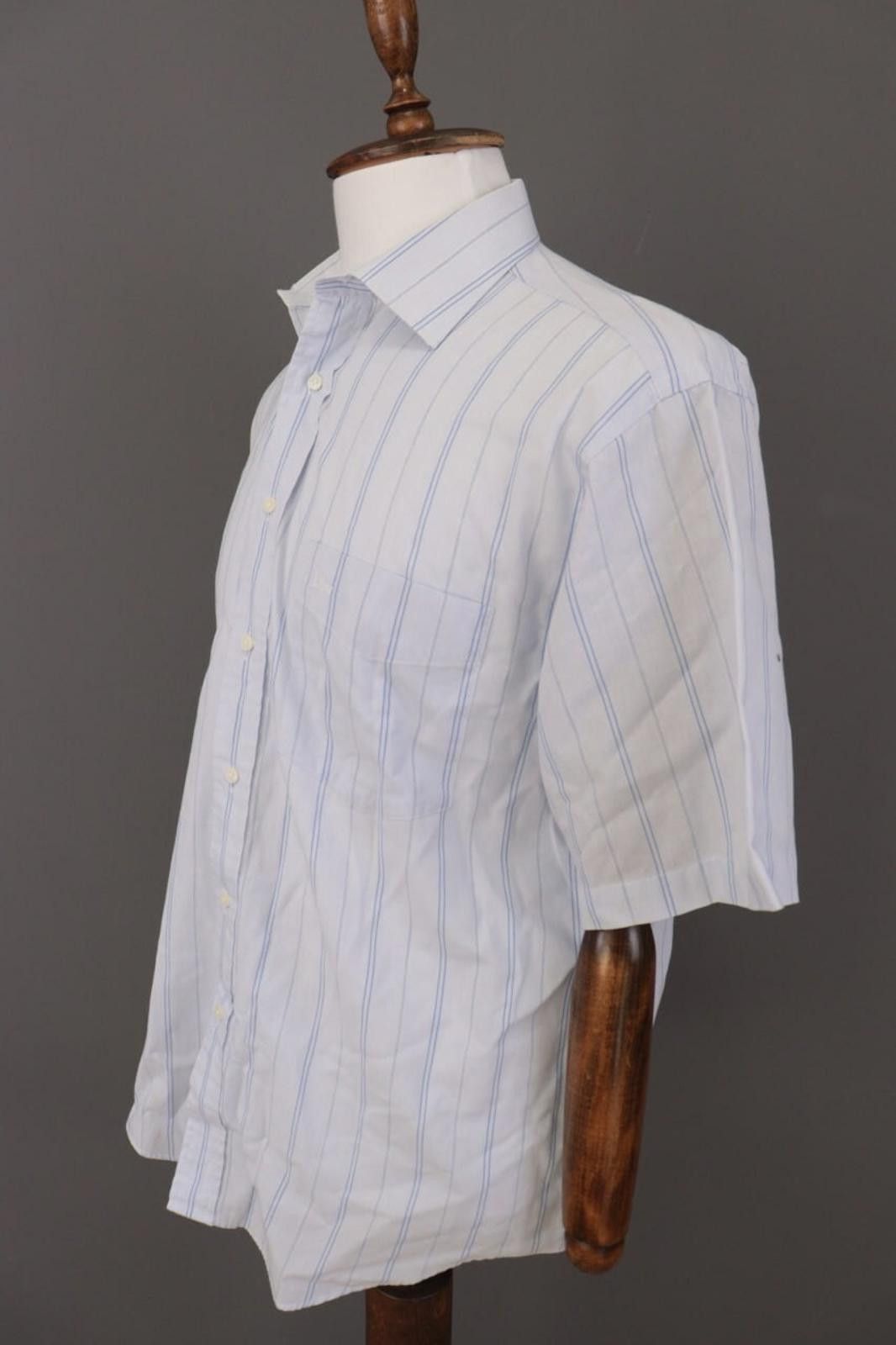 Christian Dior Monsieur Vintage Christian Dior Blue Stripe Dress Shirt Size 41 / 16 Size US M / EU 48-50 / 2 - 9 Thumbnail