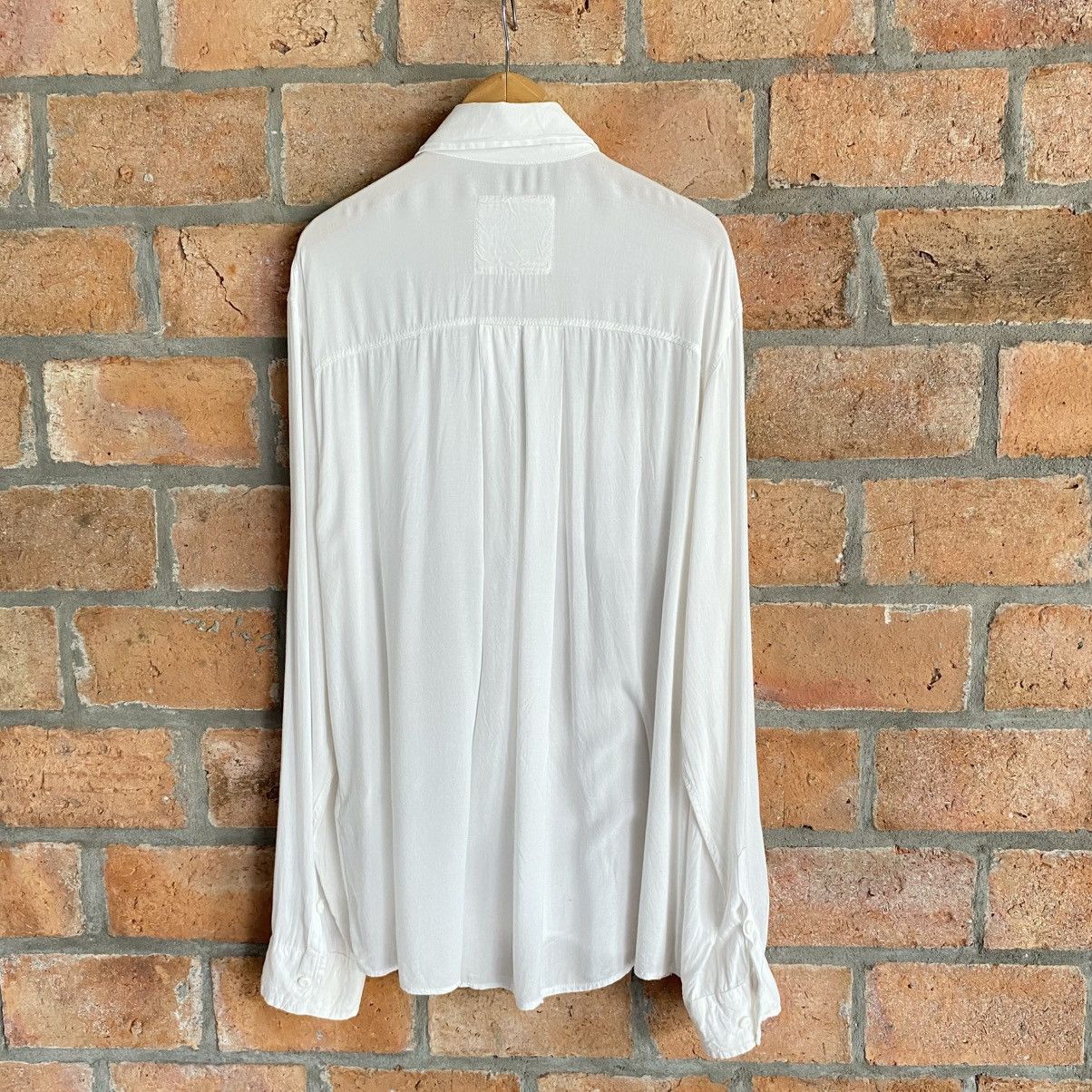 Designer × Japanese Brand G. O. A. White Classic Shirt with Roll-Up Sleeves Size M / US 6-8 / IT 42-44 - 24 Thumbnail