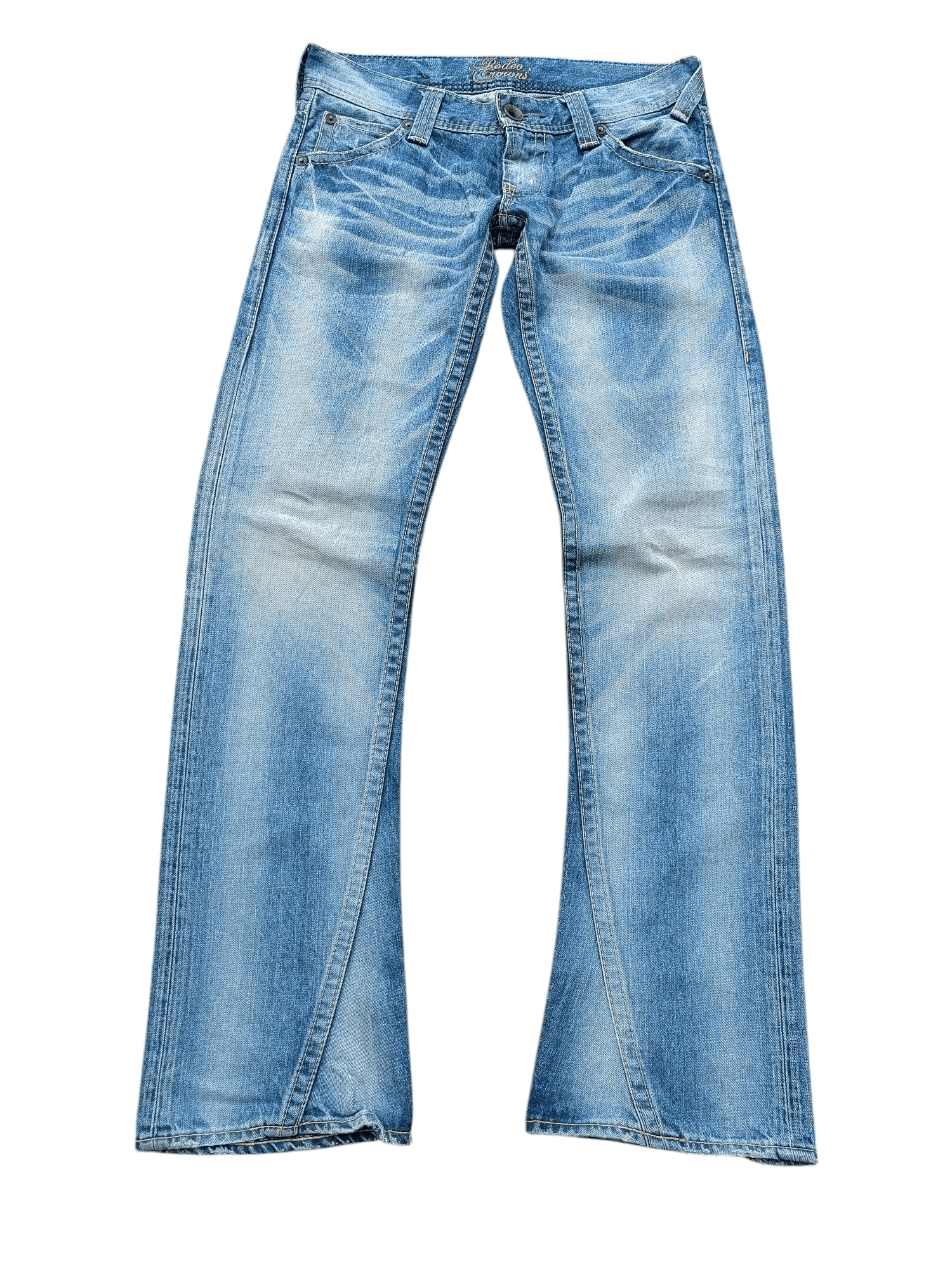 Hysteric Glamour × Japanese Brand × Vintage Vintage Rusty Wash Whiskers Rodeo Crowns Flared Jeans Size US 31 - 4 Thumbnail