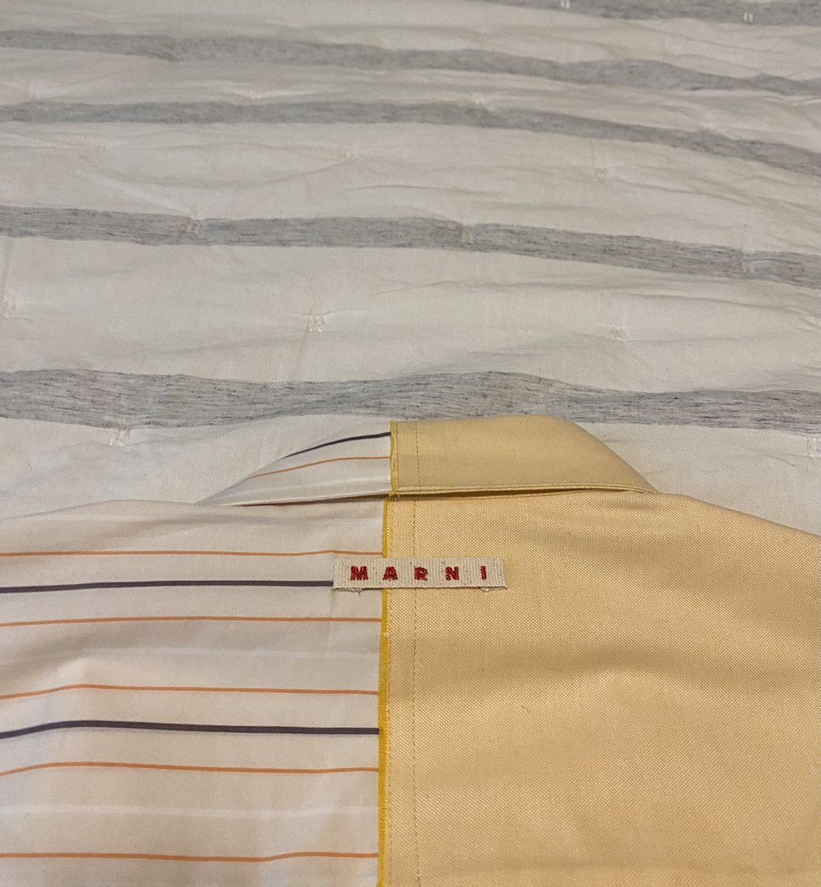 Marni Marni Half Poplin Stripe Shirt Sz54 NWT Size US XXL / EU 58 / 5 - 19 Thumbnail