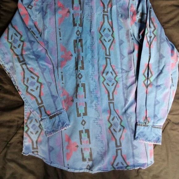 Wrangler Vintage Wrangler Southwest Aztec Thunderbird Western Shirt Size US XL / EU 56 / 4 - 8 Thumbnail