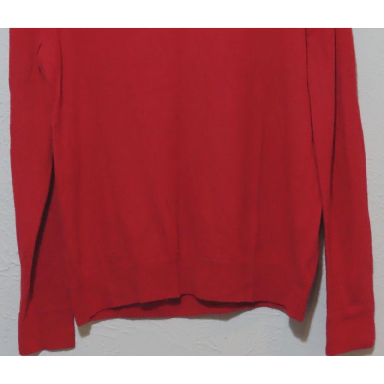 Express Express Mens XL Sweater Shirt 1/4 Zip Red Merino Wool Mock Neck Classic Preppy Lightweight Knit All Seasons Regular Fit Mens Size US XL / EU 56 / 4 - 2 Thumbnail