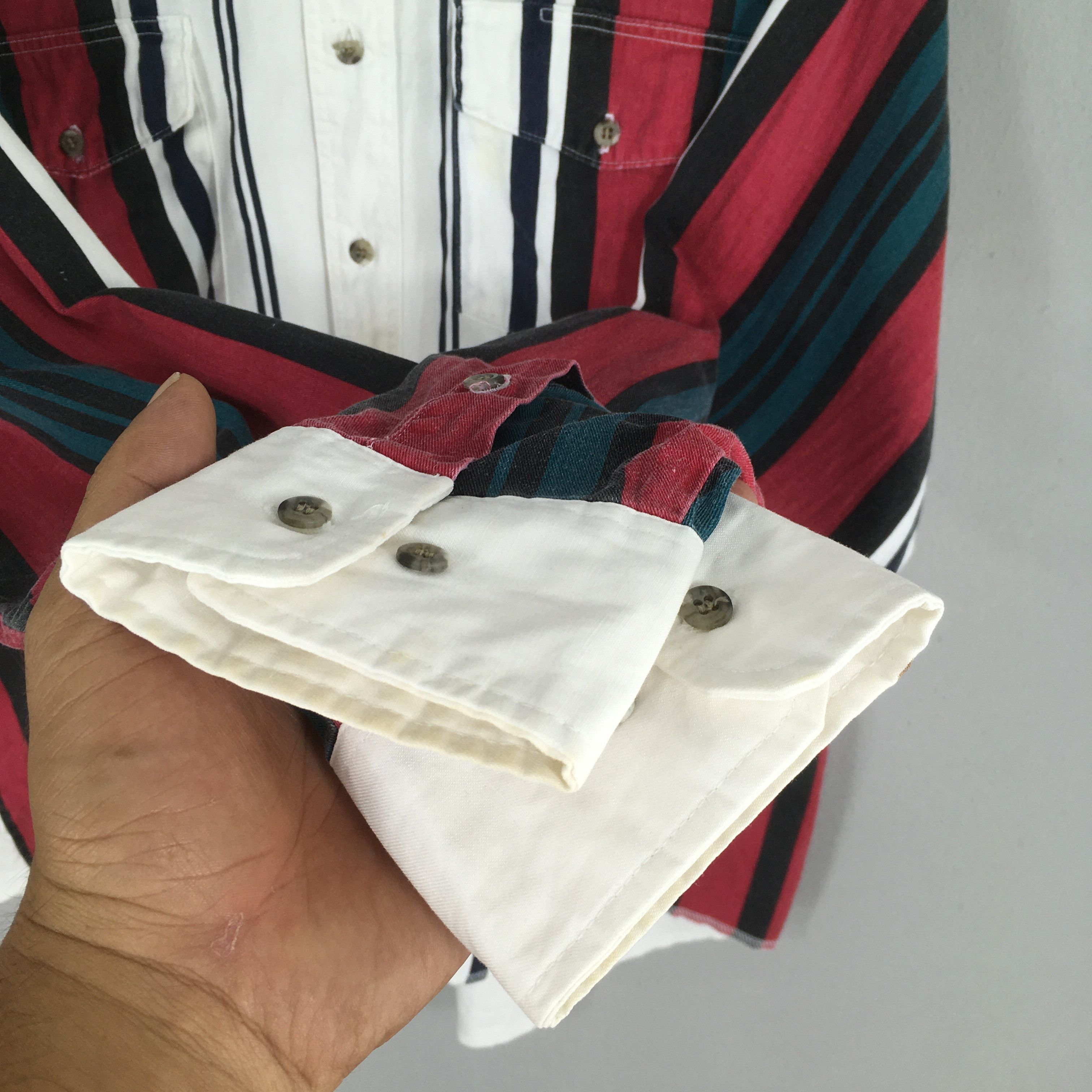 Wrangler Vintage 1980s Wrangler Vertical Striped Western Shirt L Size US L / EU 52-54 / 3 - 5 Thumbnail