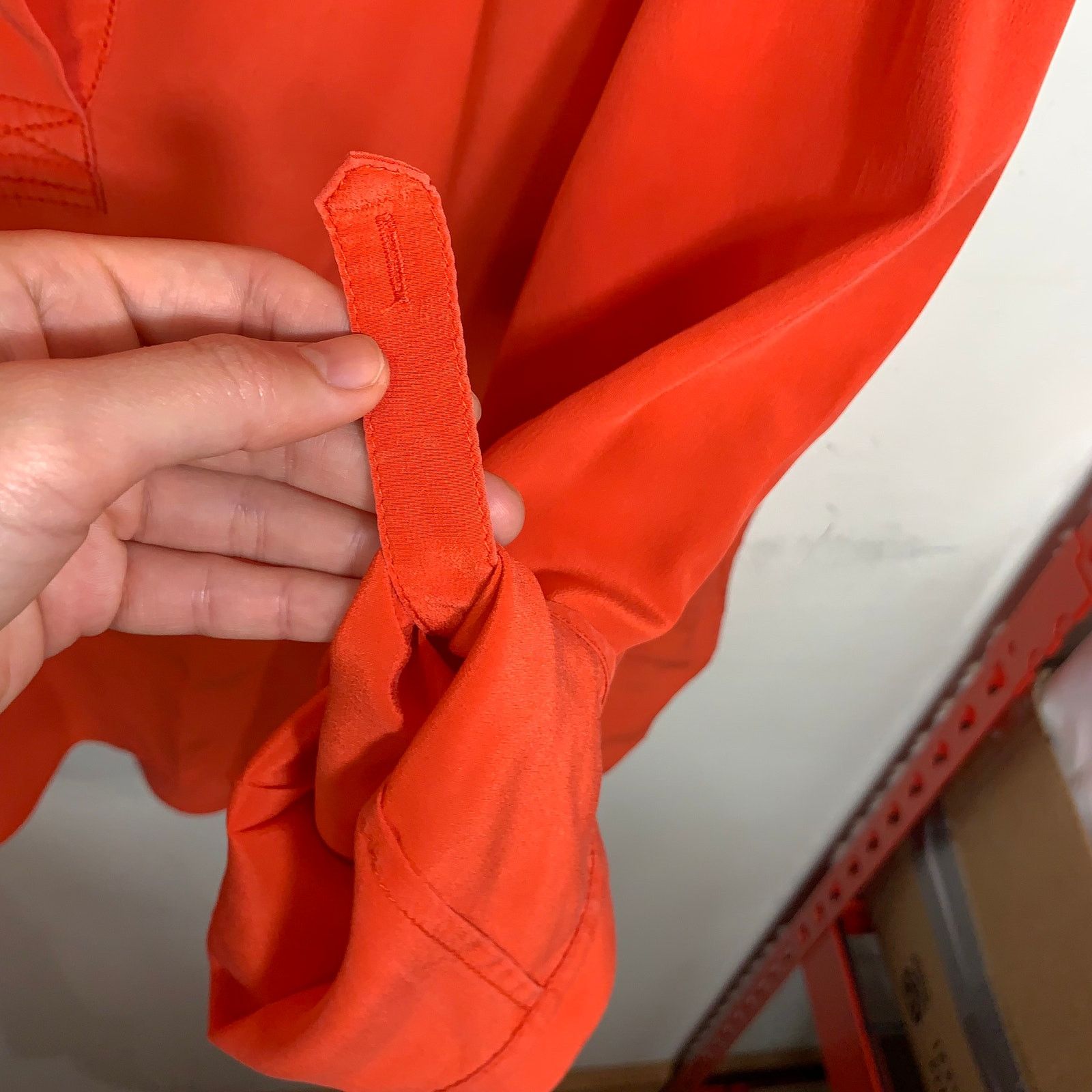 Diane von Furstenberg Diane von Furstenberg Orange Silk Long Sleeve Shirt Size 10 Size L / US 10 / IT 46 - 10 Thumbnail