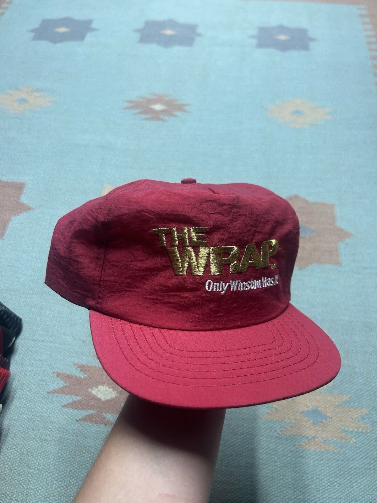 Vintage Vintage SnapBack hat Winston cigarettes the wrap nylon promo Size ONE SIZE - 1 Thumbnail