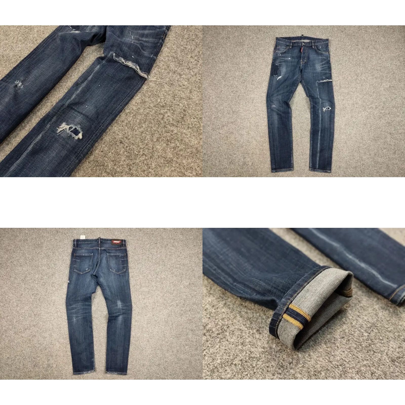 Dsquared2 Dsquared2 Jeans Casual 5-Pocket Denim Slim Fit Blue Men 34 Cotton Blend Vintage No Size US 34 / EU 50 - 9 Thumbnail