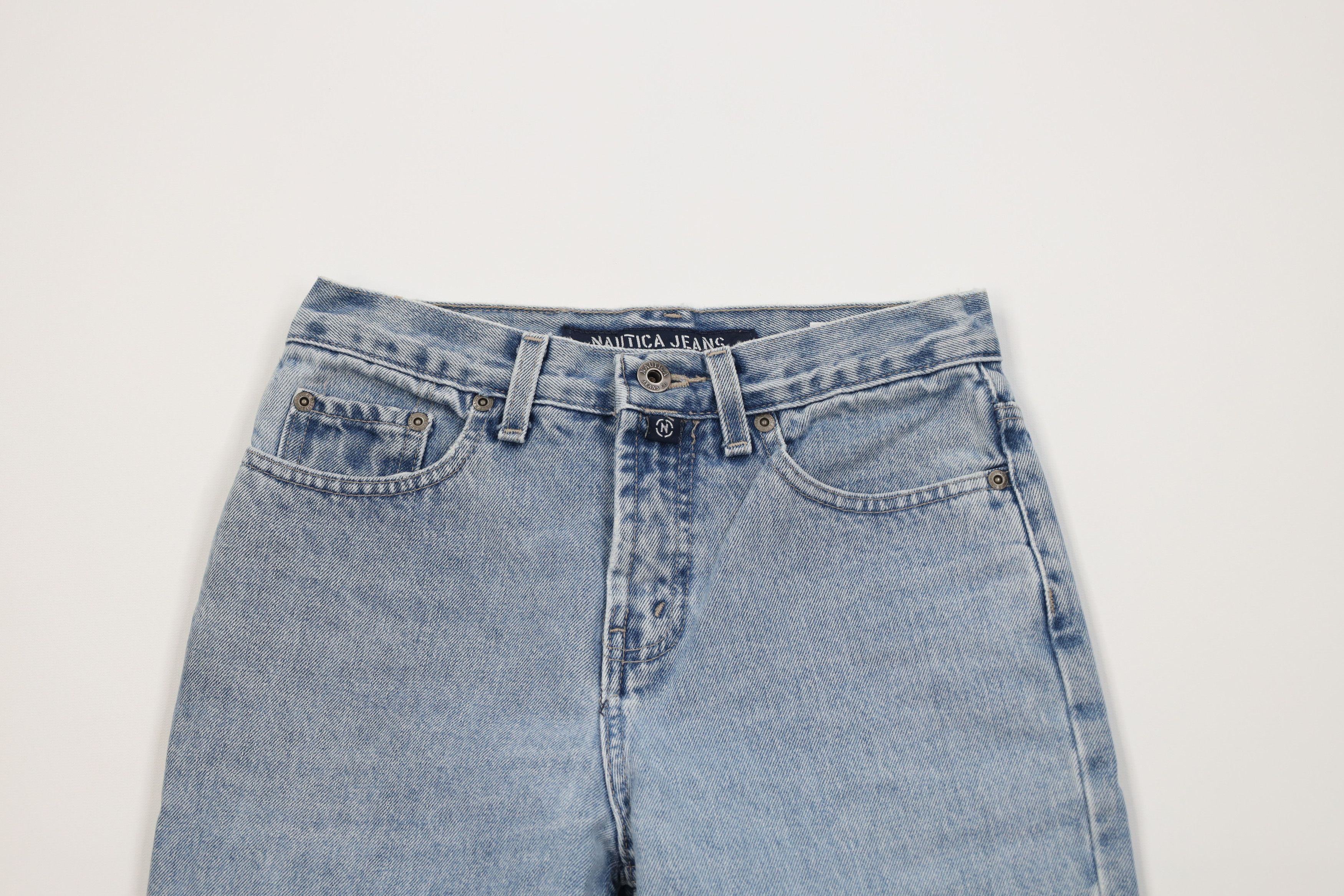Nautica Vintage 90s Nautica Straight Leg Denim Jeans Blue Cotton USA Size 26" / US 2 / IT 38 - 2 Thumbnail