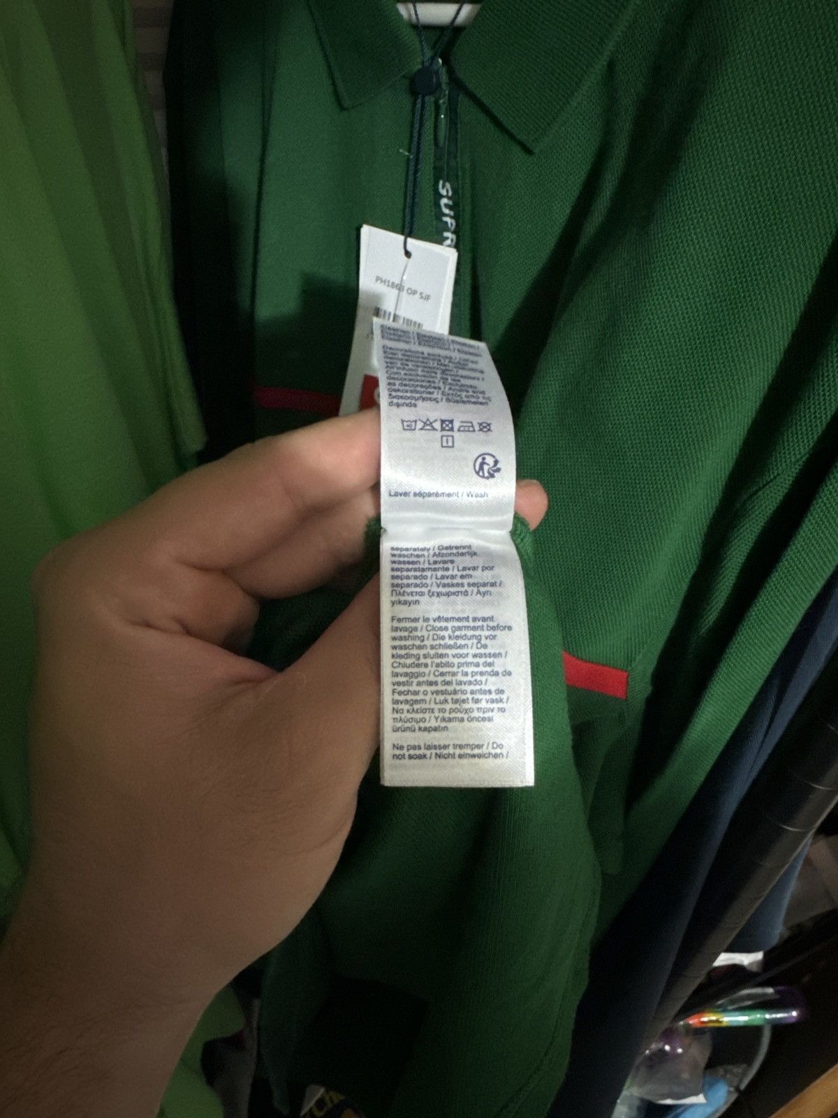 Lacoste × Supreme Supreme LACOSTE Pique Zip/Up Polo XL Green Size US XL / EU 56 / 4 - 10 Thumbnail