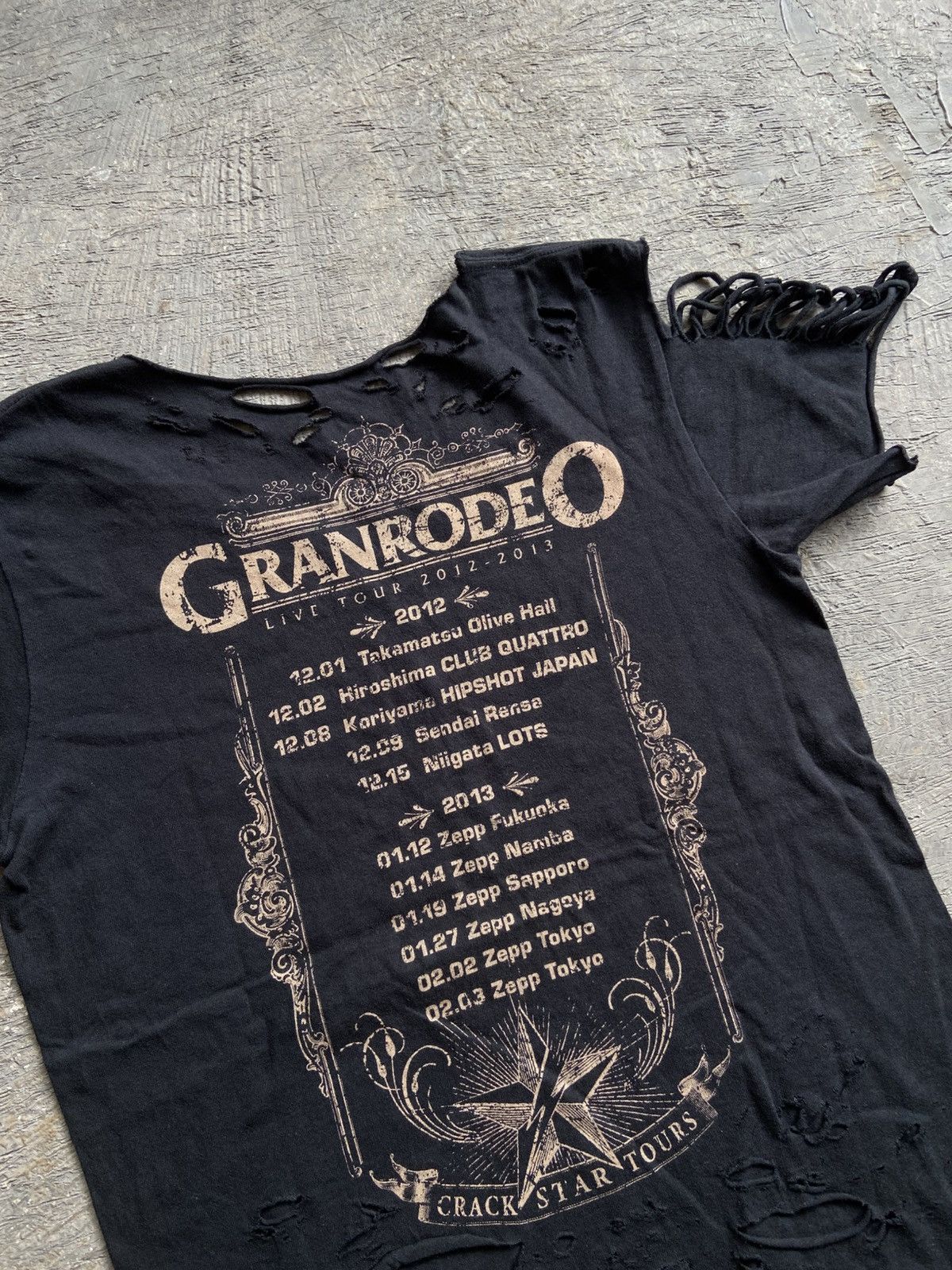 Band Tees 2012 Grandrodeo - Vkei Style Poem Destressed T-Shirt Size S / US 4 / IT 40 - 5 Thumbnail