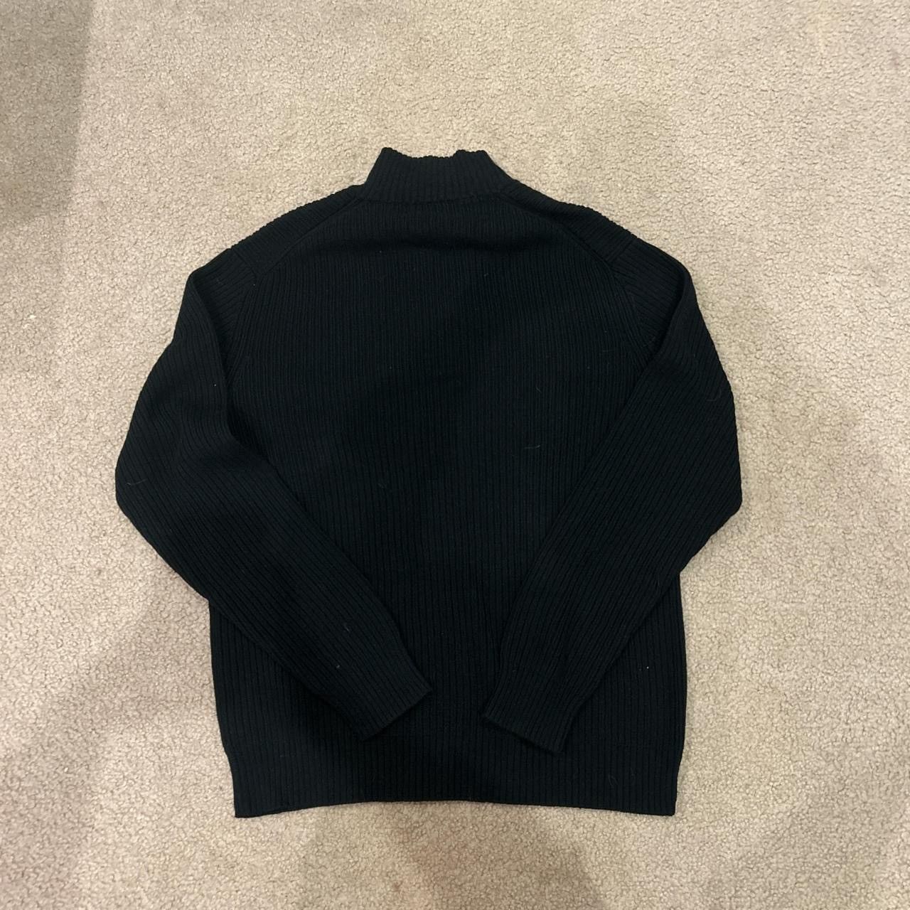 Calvin Klein Vintage Calvin Klein Quarter Zip Sweater XL - Black Cotton Size US XL / EU 56 / 4 - 2 Thumbnail