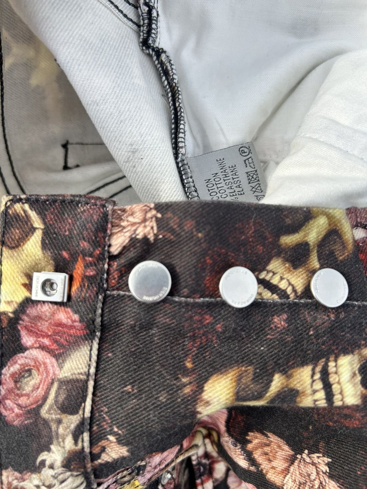Dior Dior homme 2017 toru kamei skull flower denim. Size US 32 / EU 48 - 8 Thumbnail