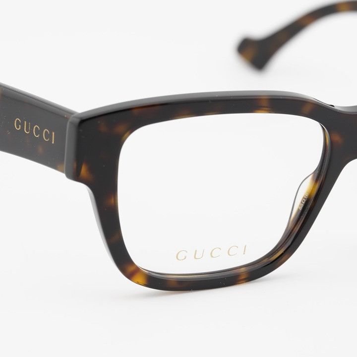 Gucci Gucci GG1428O 005 Square Eyeglasses - Havana 55mm Size ONE SIZE - 6 Thumbnail