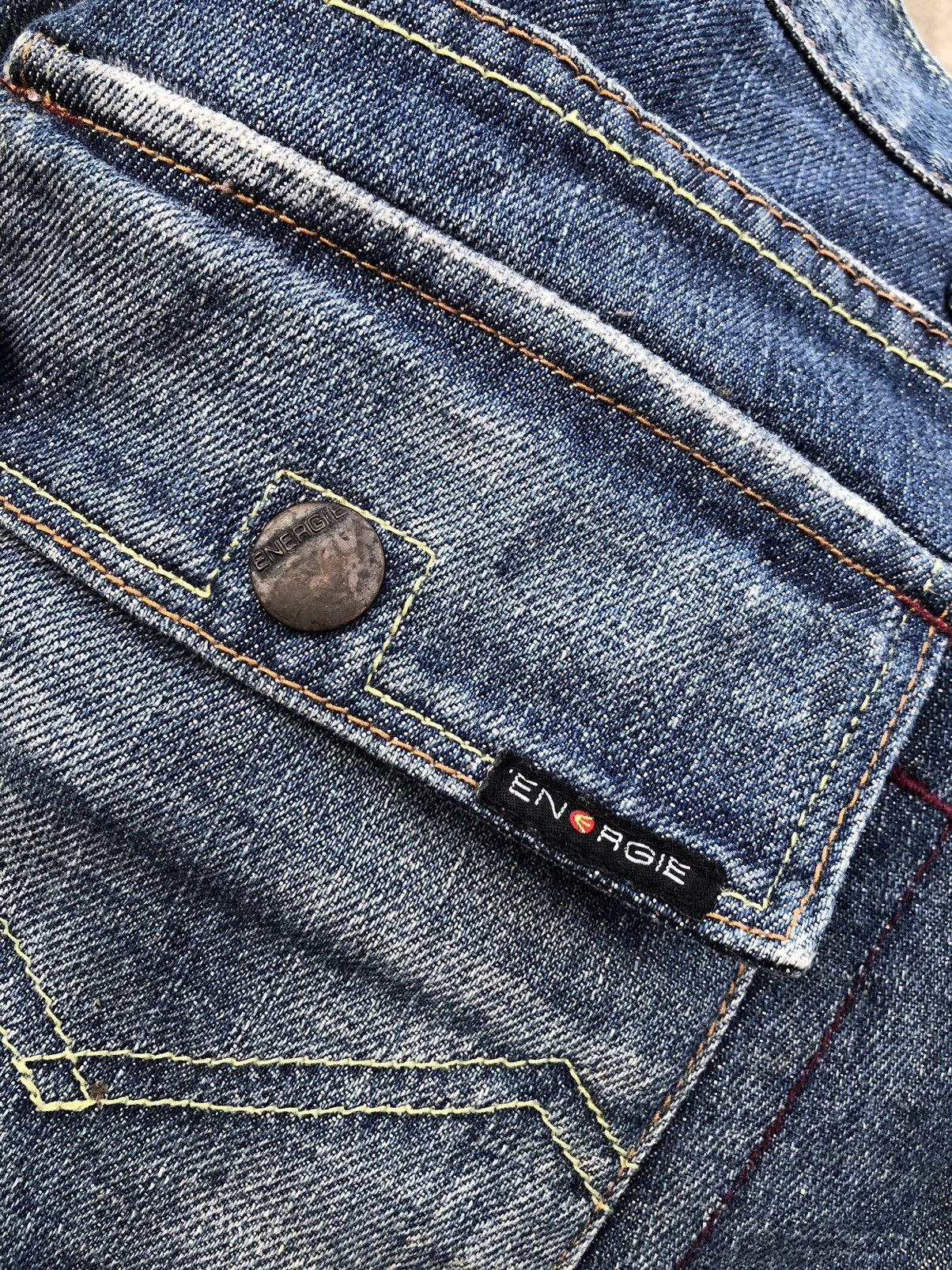 Energie WIDE LEG⚡️⚡️VINTAGE ENERGIE WASHED BLUE JEANS Size US 31 - 5 Thumbnail