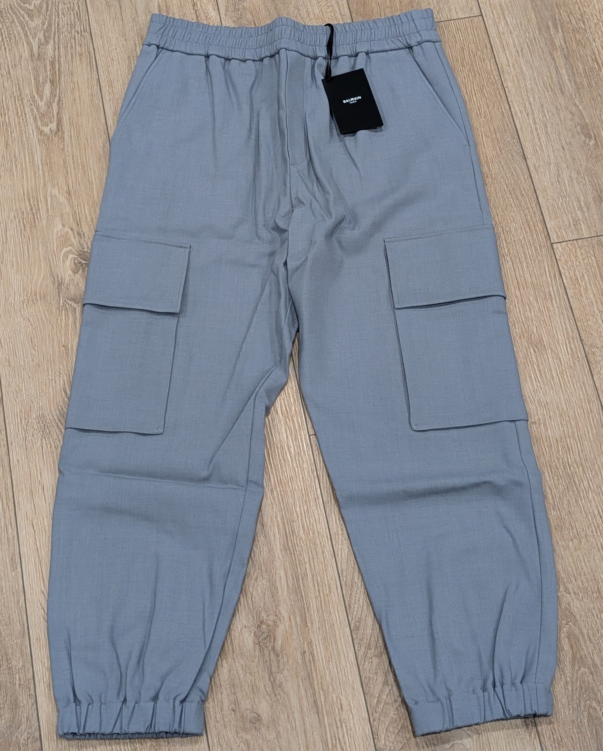 Balmain Balmain Tapered Leg Cargo Pants Gris Chrome 48 US 32 Size US 32 / EU 48 - 1 Thumbnail