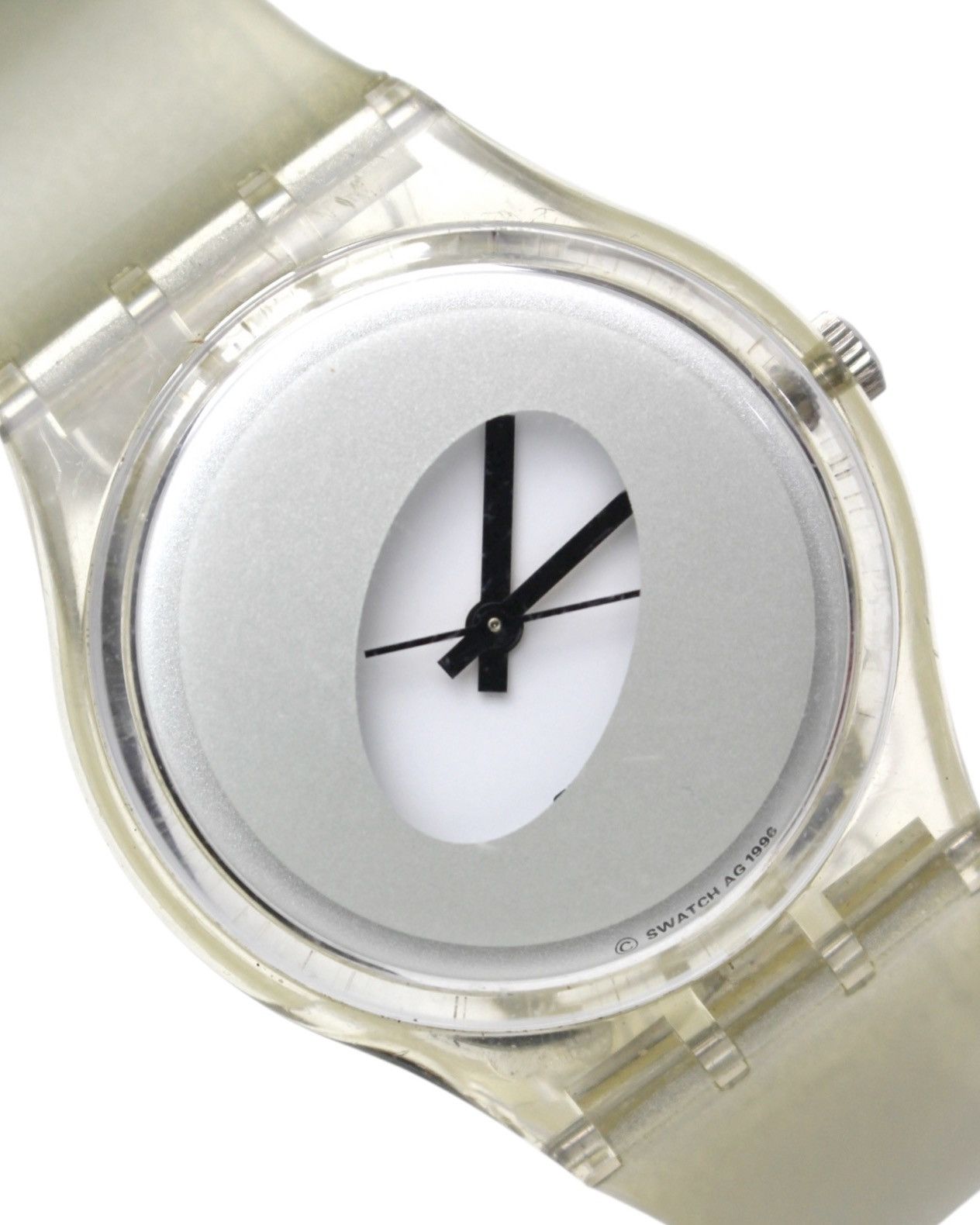 Vintage 1996 SWATCH GZ711 OVAL TRANSPARENT WATCH Size ONE SIZE - 1 Thumbnail