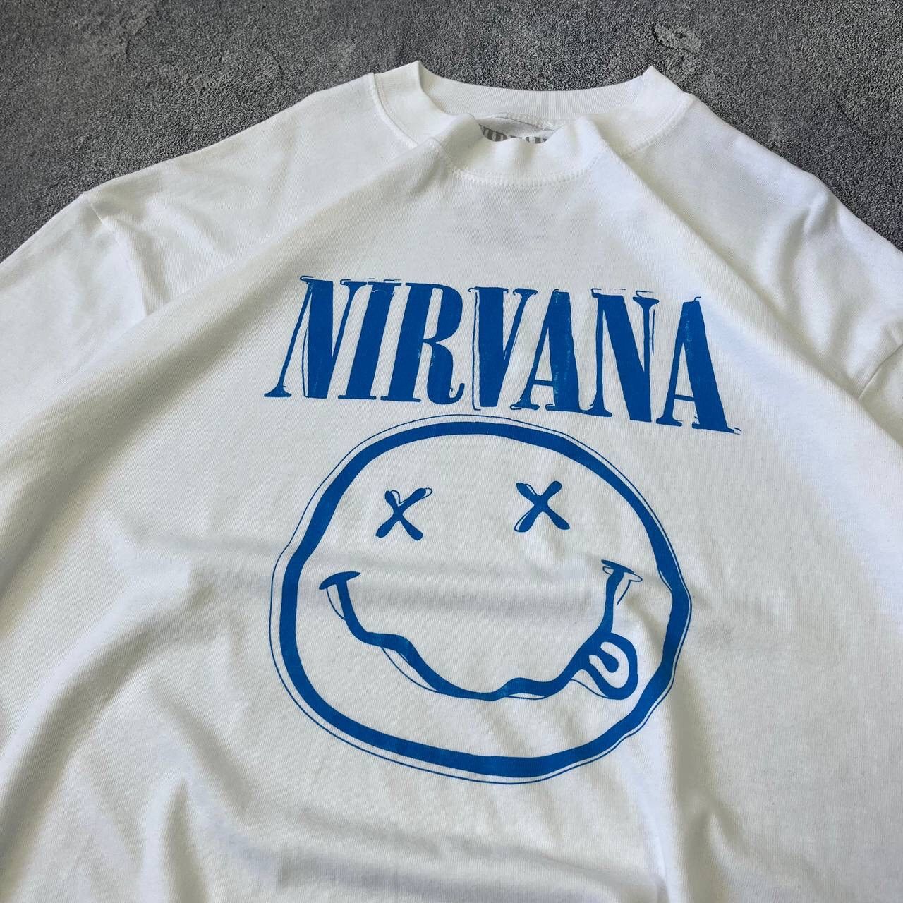 Nirvana Nirvana Face License White T-Shirt Overzide Feat Size S Size US S / EU 44-46 / 1 - 9 Thumbnail