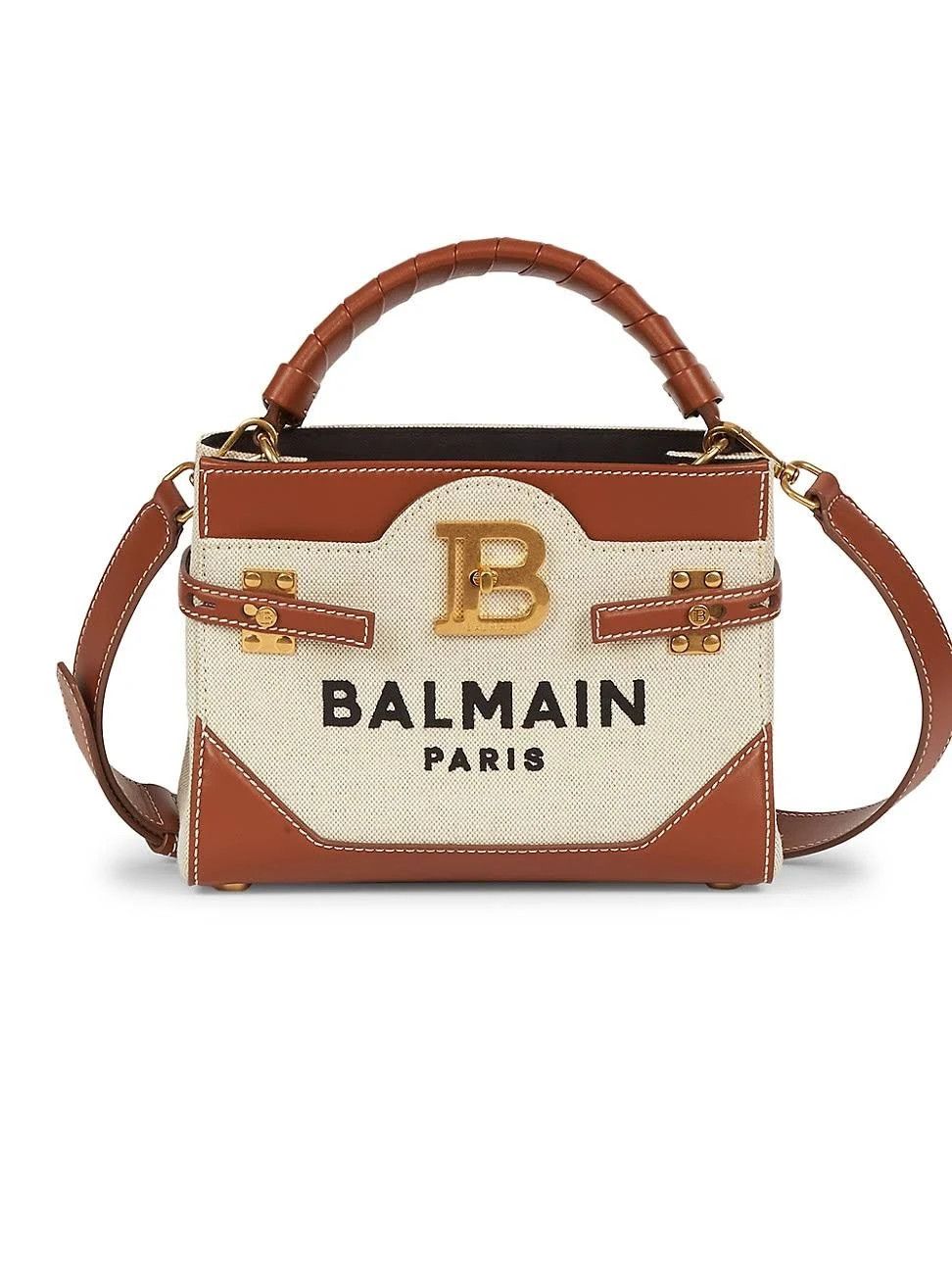 o1srvl11e0524 Size: OS / Canvas Top Handle Bag in Beige