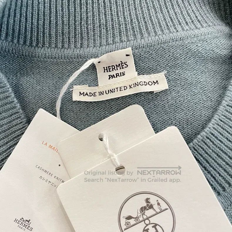 Hermes Hermes Blue knitted sweater Size XS / US 0-2 / IT 36-38 - 5 Thumbnail