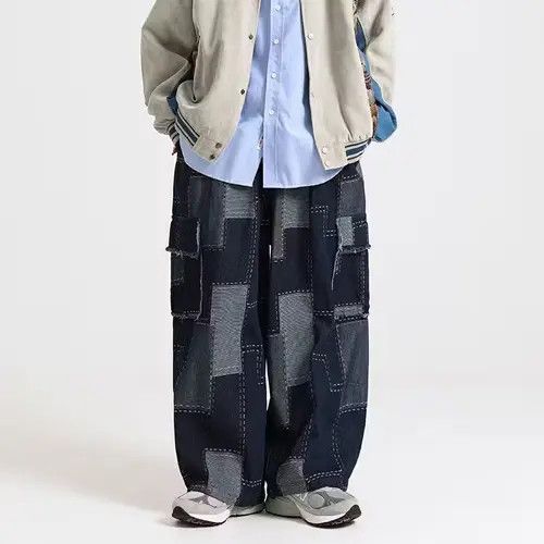 VIBE ripped damaged patch baggy pants Size US 32 / EU 48 - 2 Thumbnail