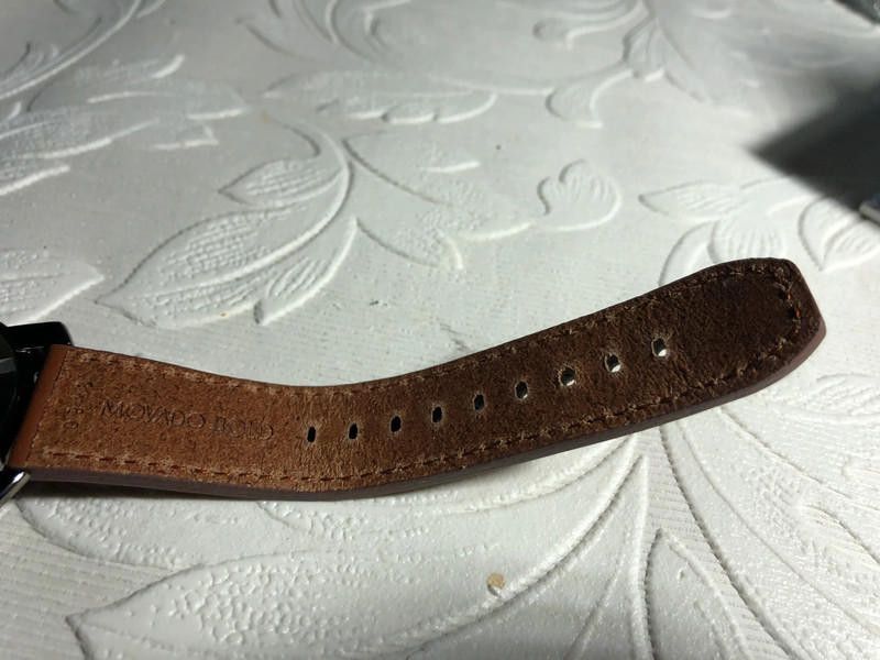 Movado Movado Bold men's brown leather strap watch Size ONE SIZE - 10 Thumbnail