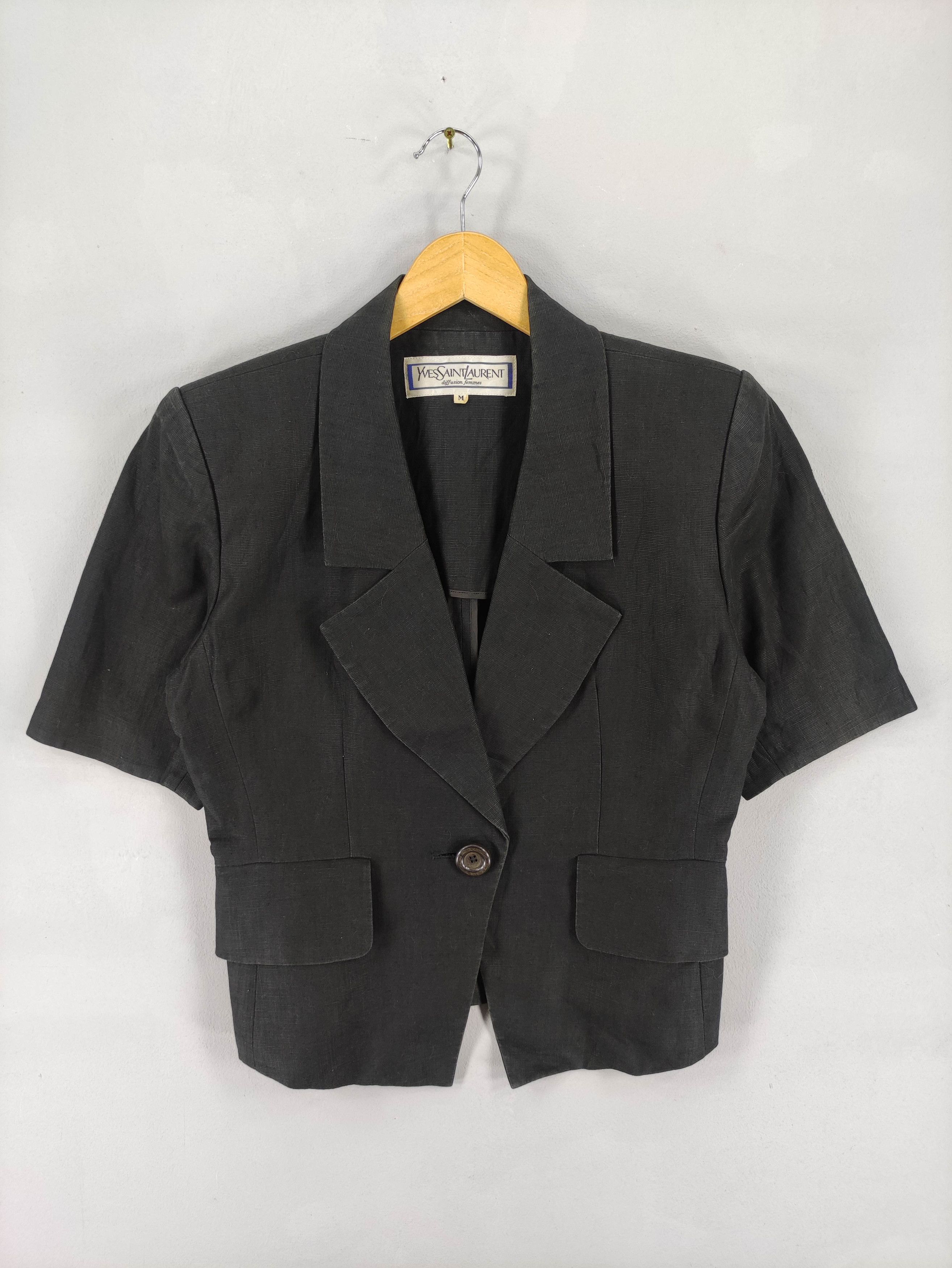Vintage Yves Saint Laurent Short Sleeve Coat Jacket