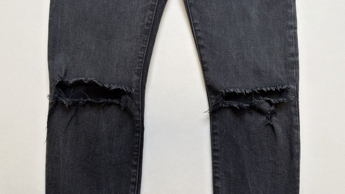Balmain 2012 ‘Knee Blowout’ Washed Black Jeans Size US 34 / EU 50 - 10 Thumbnail