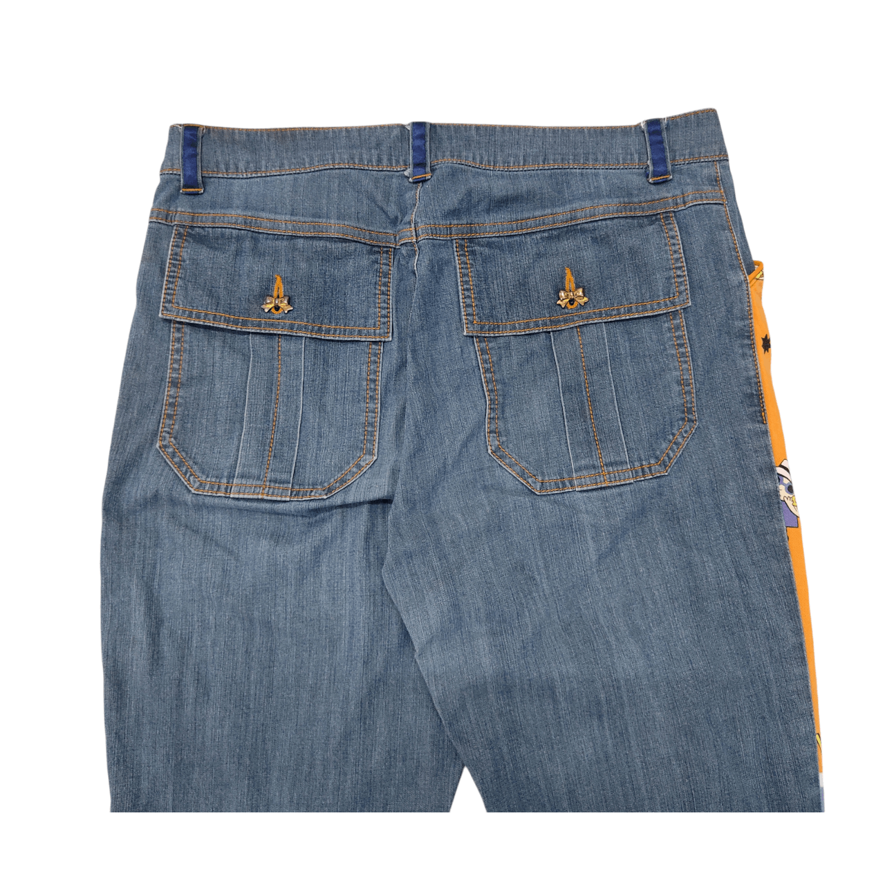 Japanese Brand OLLEBOREBLA AOP Cartoons Front Printed Denim Pants Size 32" / US 10 / IT 46 - 10 Thumbnail
