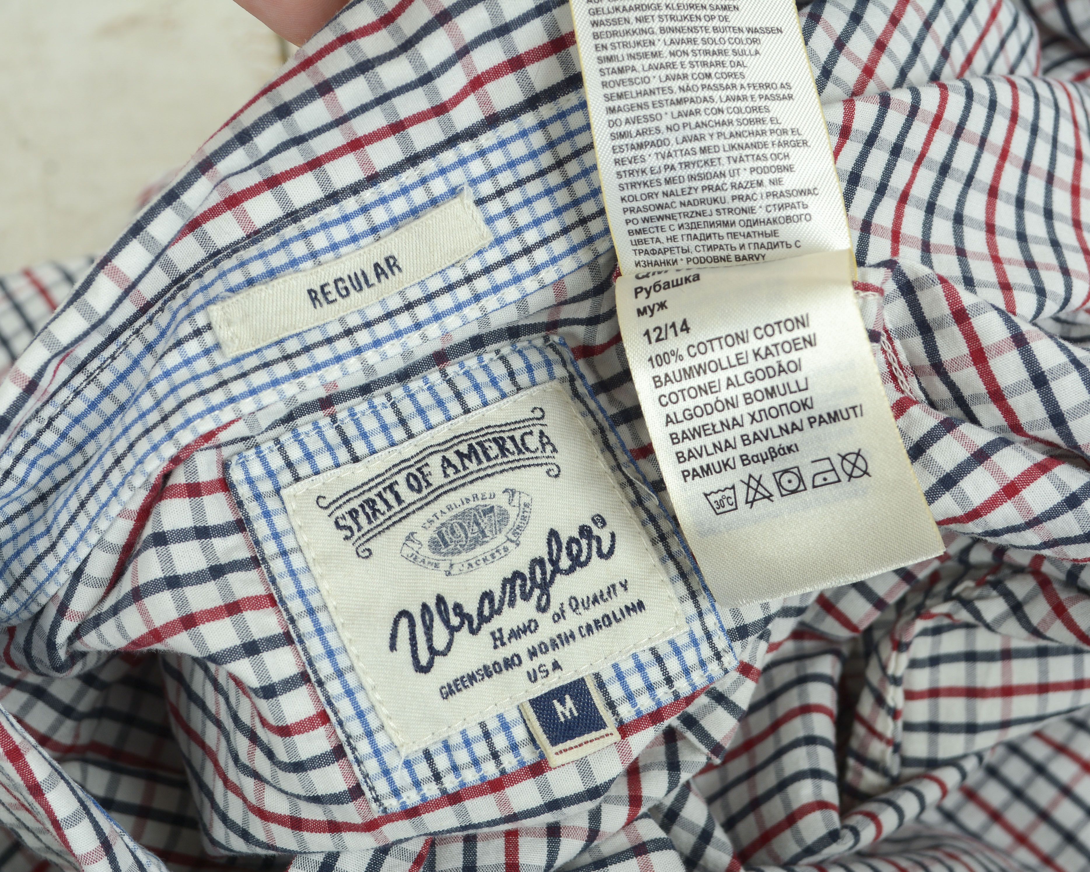 Wrangler Check Shirt M Short Sleeved Cotton Plaid Regular Western Top Size US M / EU 48-50 / 2 - 5 Thumbnail