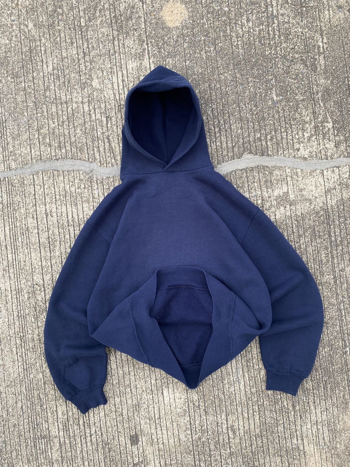 Pre-owned Russell Athletic X Vintage Navy 90's Russell Athletic Hoodie