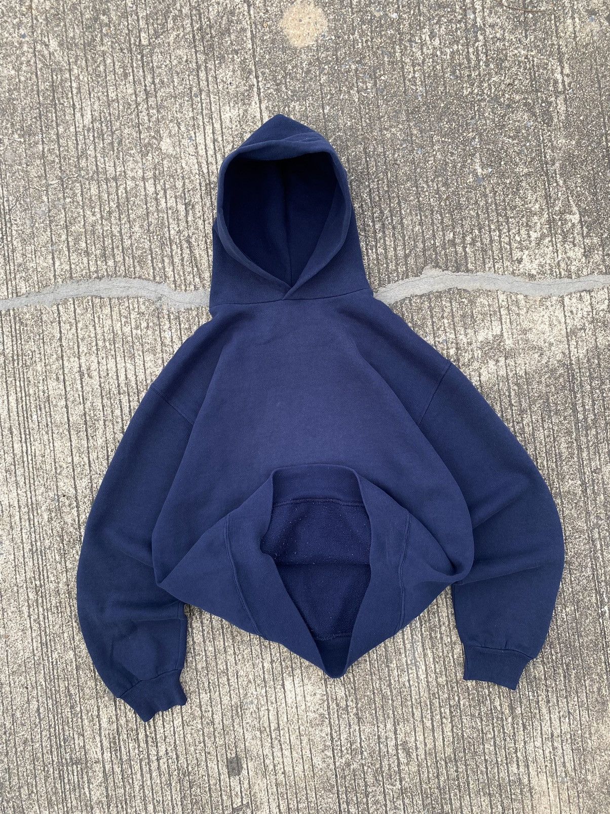 image of Navy 90's Russell Athletic Hoodie, Men's (Size Medium)