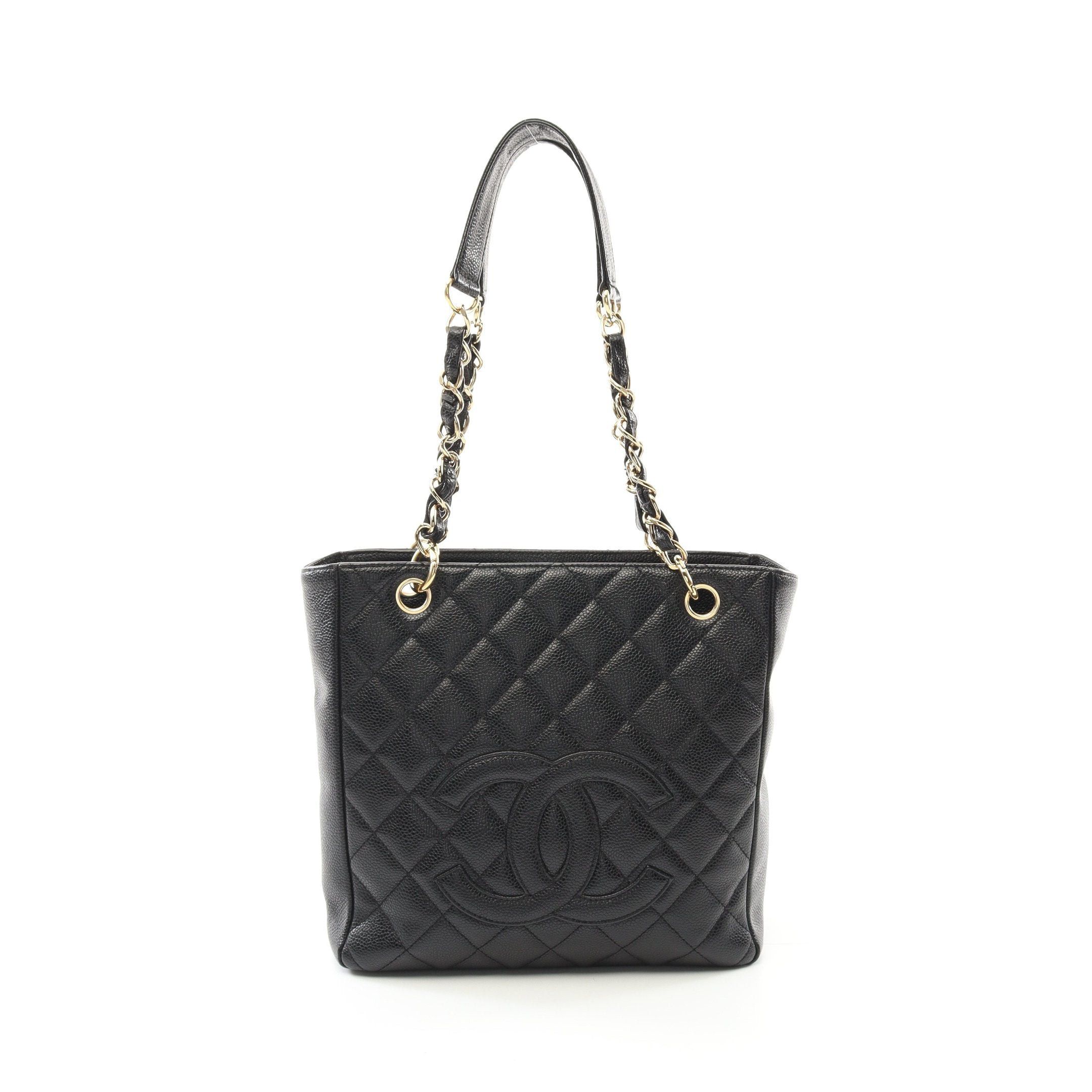 Chanel Chanel Matelasse Pst Chain Shoulder Bag Tote Caviar Skin Black Gold Hardware Size ONE SIZE - 1 Thumbnail