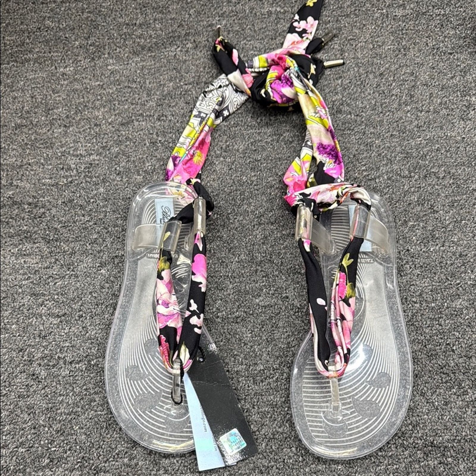 Blumarine NWT Blumarine Floral lace up Sandals Clear Soles 36 US 6.5 Size US 6.5 / IT 36.5 - 1 Preview
