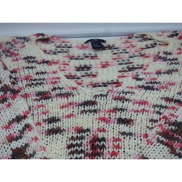 Other H&M Women’s Knit V-neck Sweater, White-multi, M Size M / US 6-8 / IT 42-44 - 6 Thumbnail
