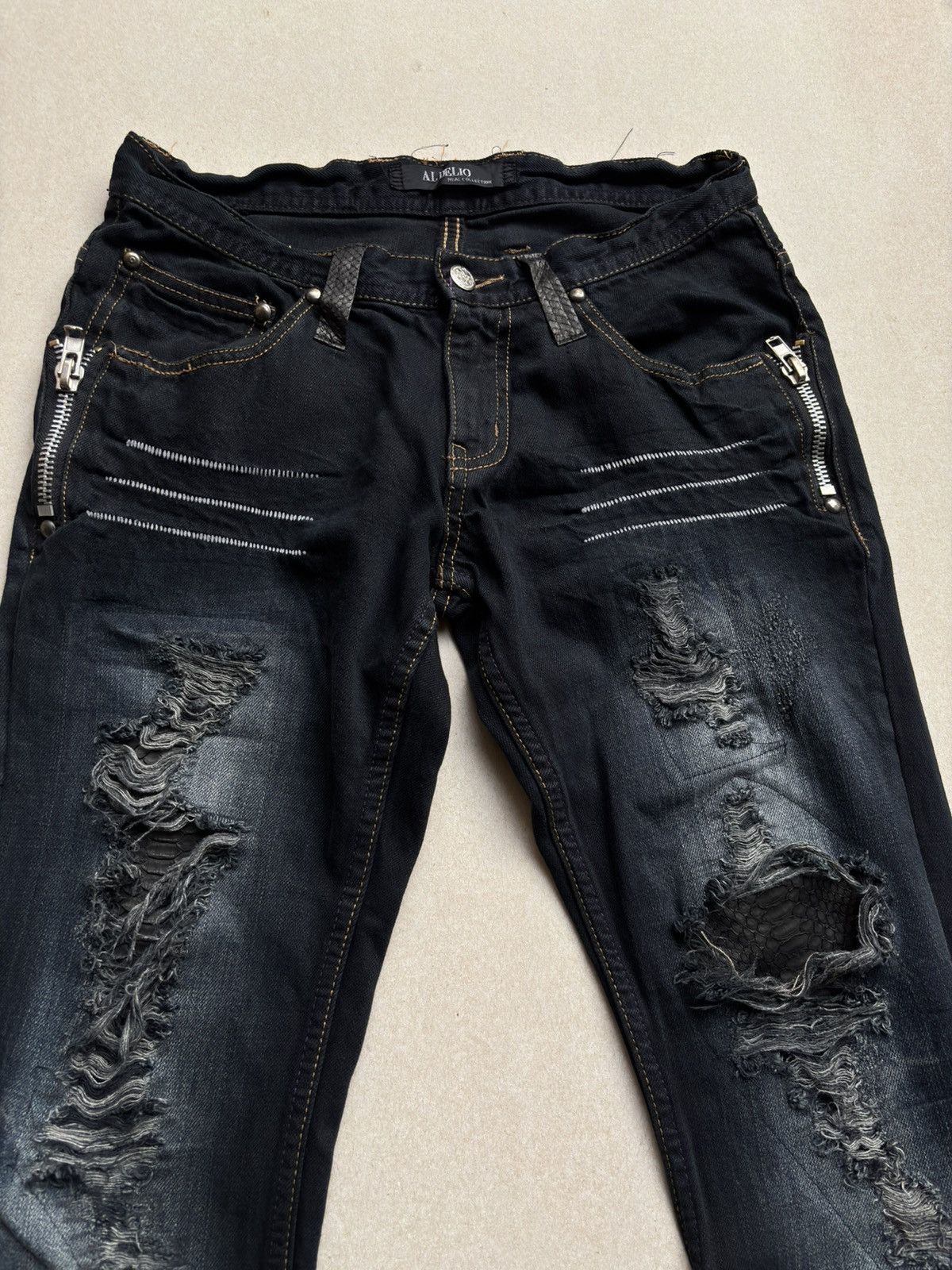 Japanese Brand Aldelio lace up flare jeans Size US 28 / EU 44 - 2 Thumbnail