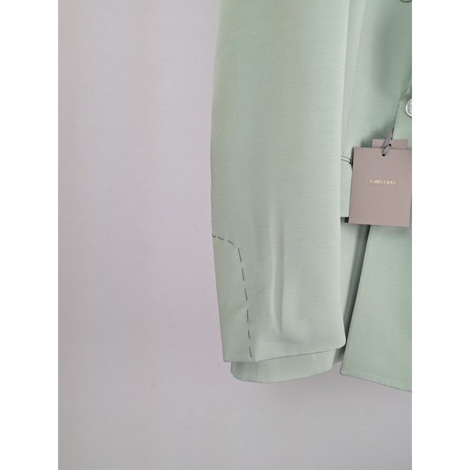 Tom Ford o1rshd1 Double Breasted Jacket in Light Green Size US M / EU 48-50 / 2 - 5 Thumbnail