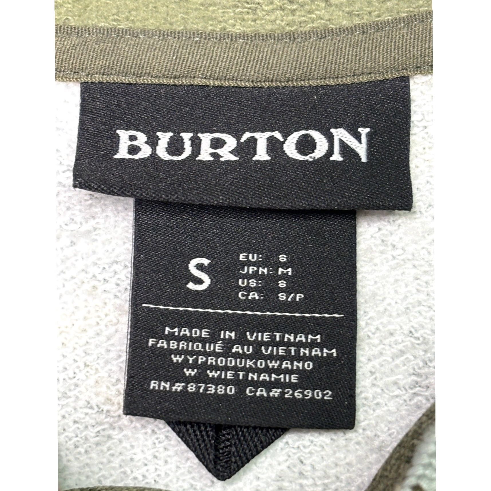 Burton Burton Hoodie Camouflage Pocket Green Fleece Lined Hooded Sweatshirt Size S Size US S / EU 44-46 / 1 - 3 Thumbnail