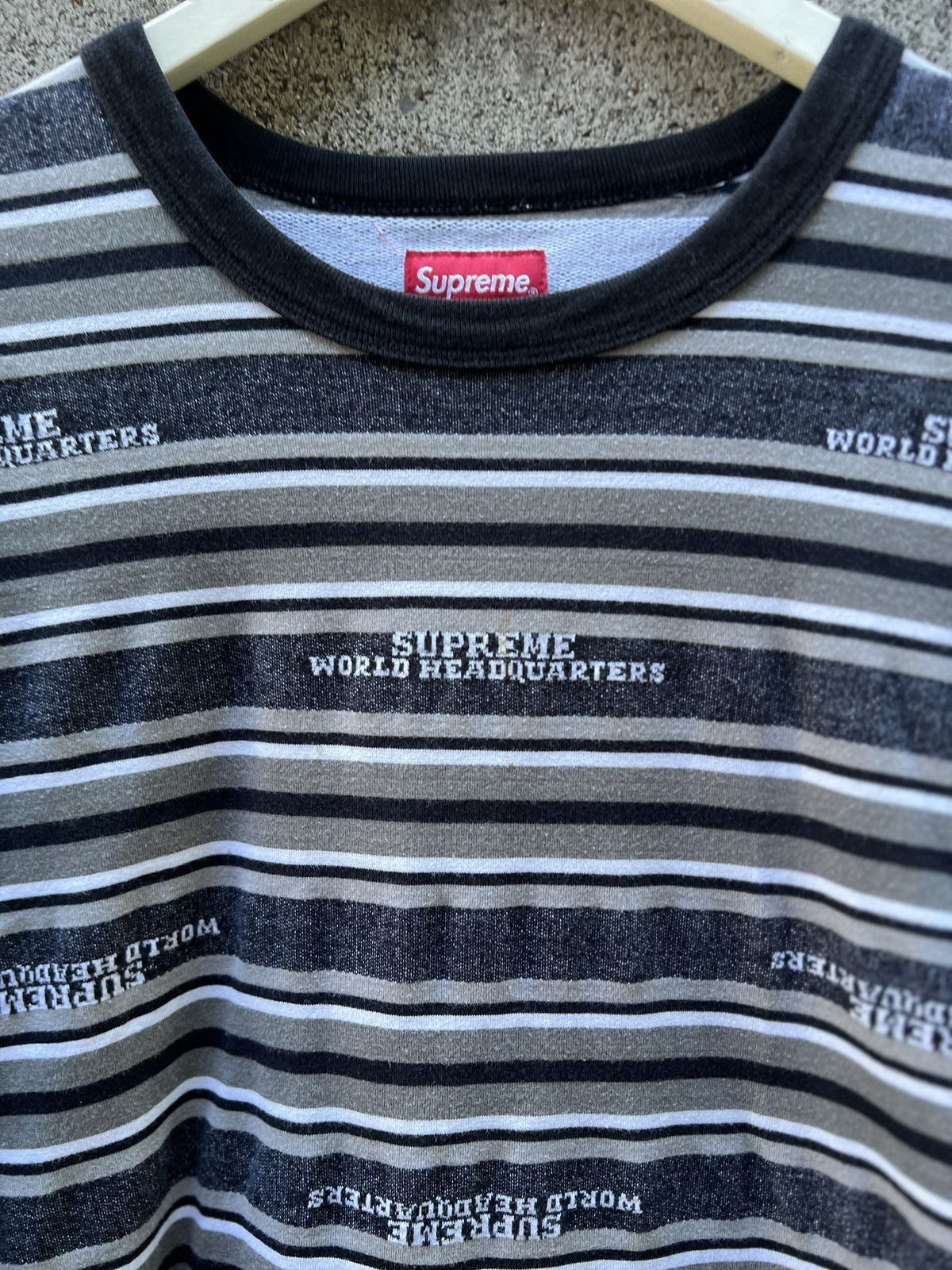 Supreme Supreme HQ Striped Tee FW18 Size US XL / EU 56 / 4 - 3 Thumbnail