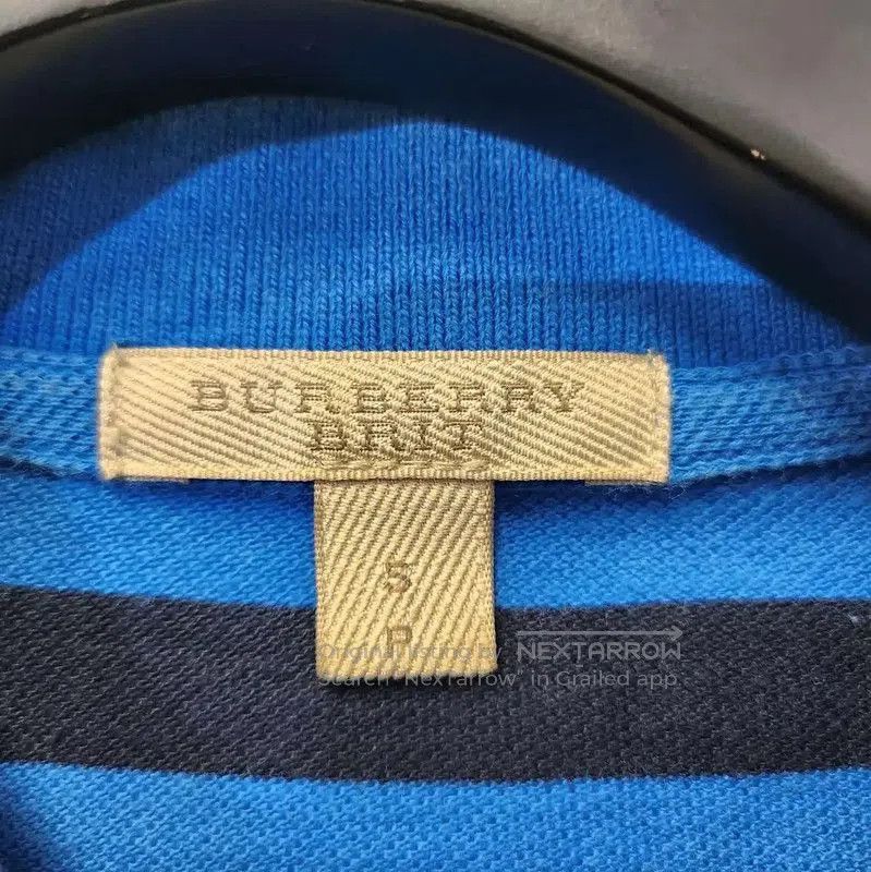 Burberry Burberry Men's Blue Striped Polo Shirt. Size US S / EU 44-46 / 1 - 3 Thumbnail