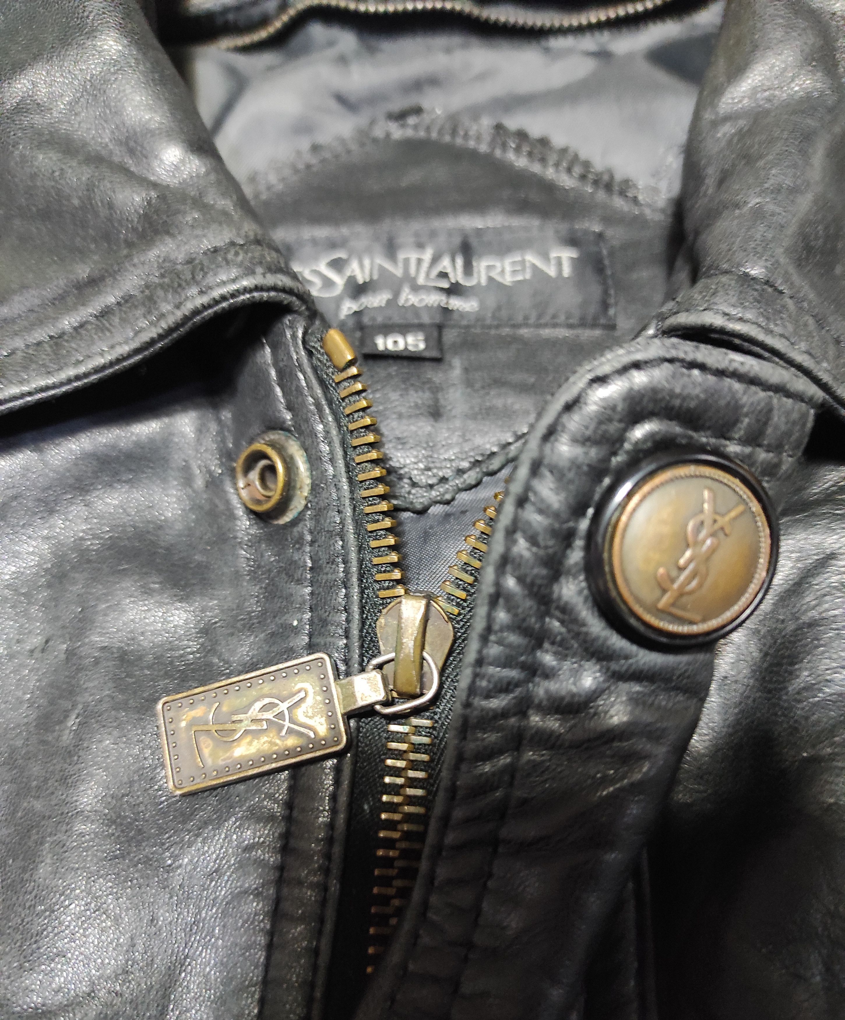 Yves Saint Laurent Rare! Beautiful Yves Saint Laurent Bomber Leather Jacket Size US L / EU 52-54 / 3 - 10 Thumbnail