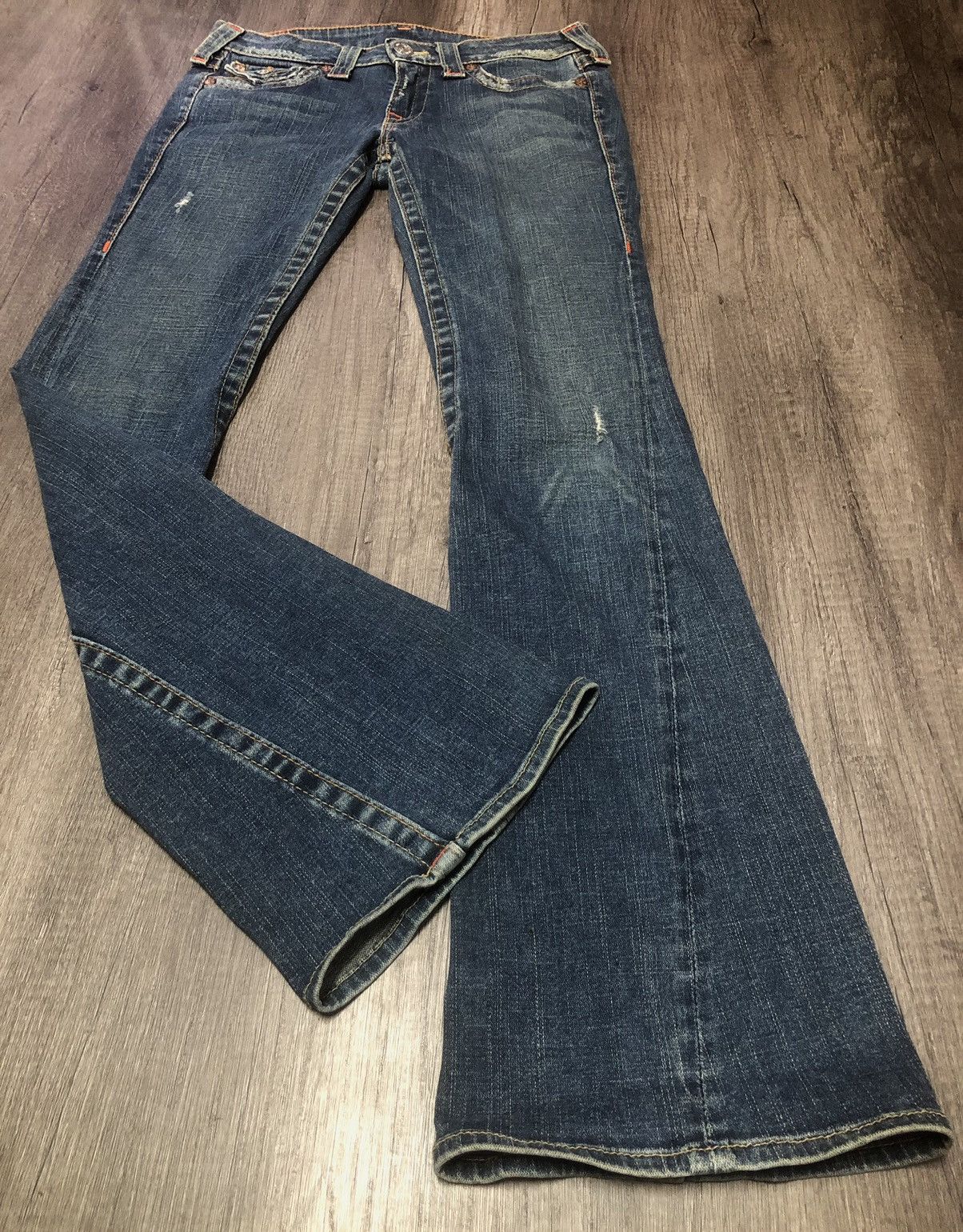 Japanese Brand TRUE RELIGION FLARED JEANS Size 30" / US 8 / IT 44 - 7 Thumbnail