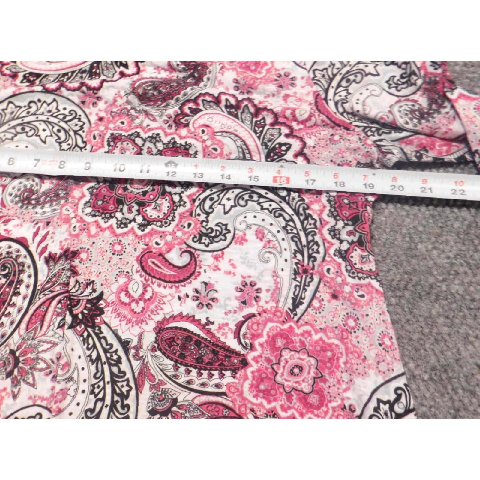 Vintage Chico's Blouse Shirt L Women Red Floral Crew Neck Pullover Cotton Modal Long Sleeve Button Breathable Casual Classic Size L / US 10 / IT 46 - 6 Thumbnail