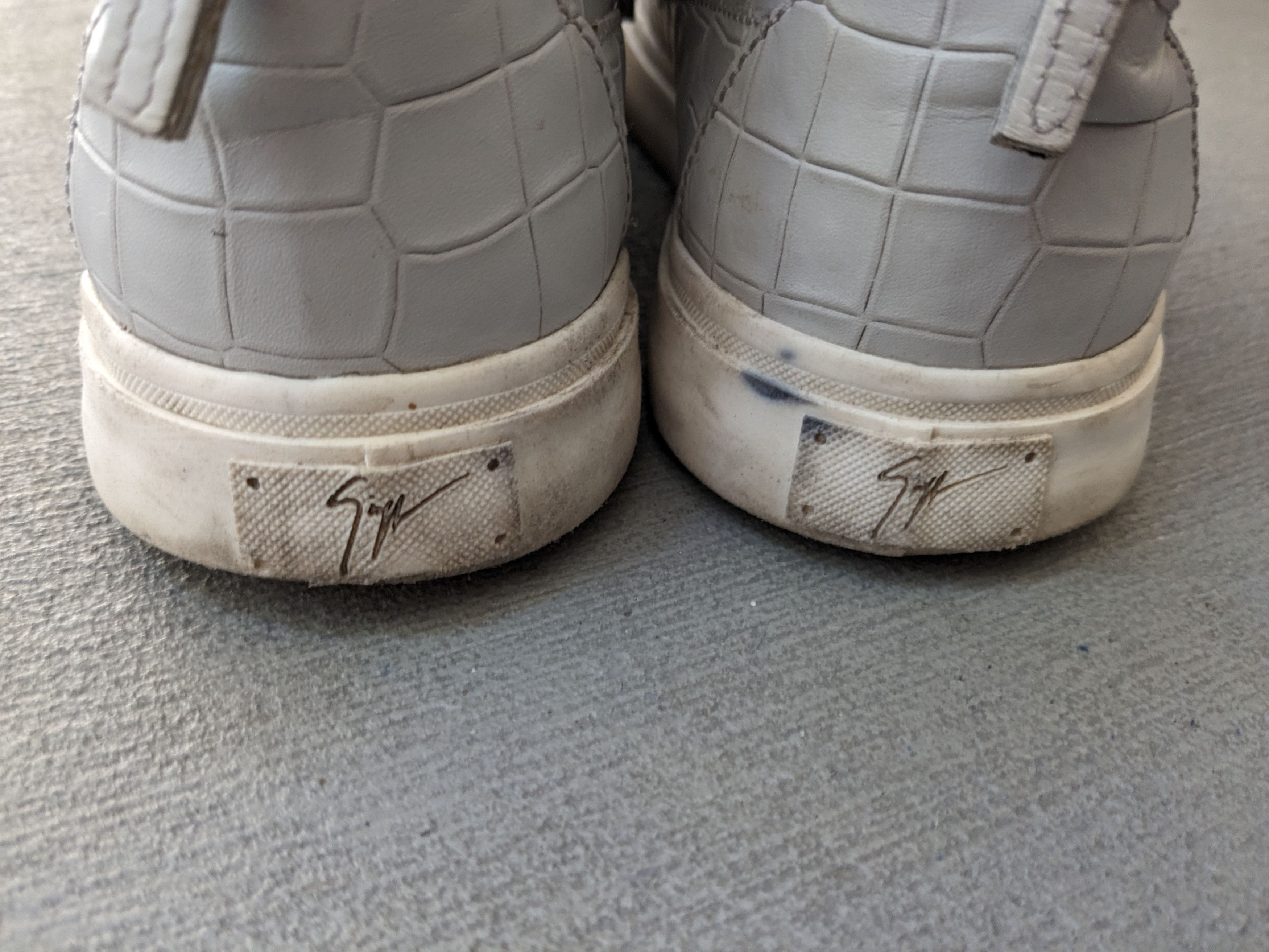 Designer Giuseppe Zanotti High Tops White 9 42 Croc Embossed Leather Size US 9 / EU 42 - 14 Thumbnail