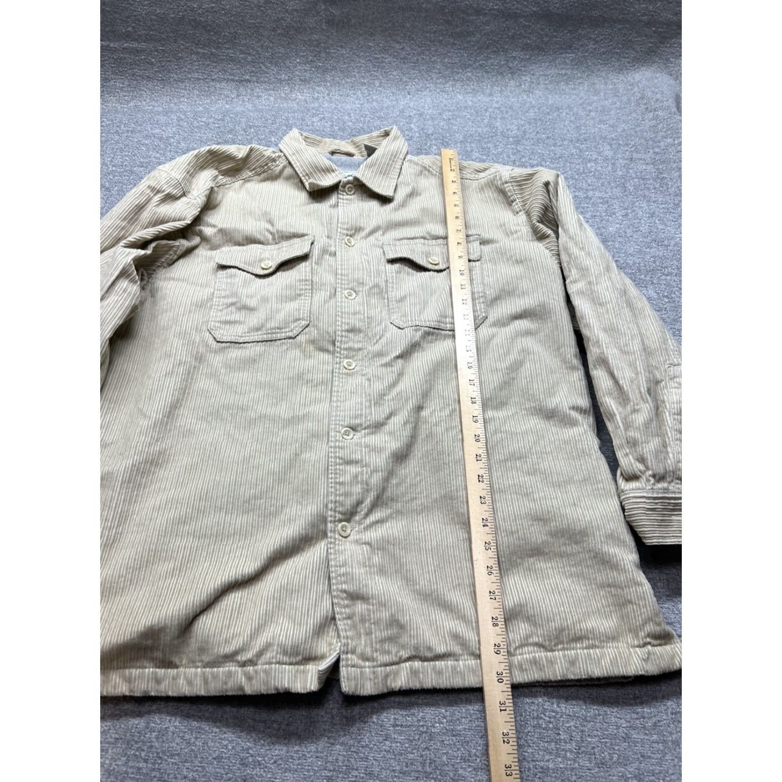 Vintage VINTAGE L.L.Bean Shirt Jacket Beige Corduroy Fleece Lined Tan Beige XL Women Size XL / US 12-14 / IT 48-50 - 5 Thumbnail